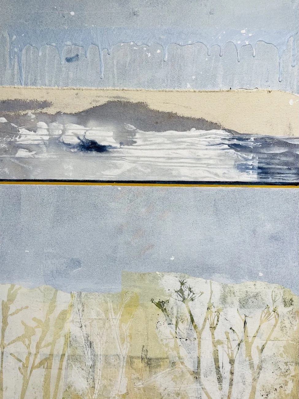  THE VIEW FROM DOWN HERE                                                     
mixed media
 34"H x 26"W
 2024
