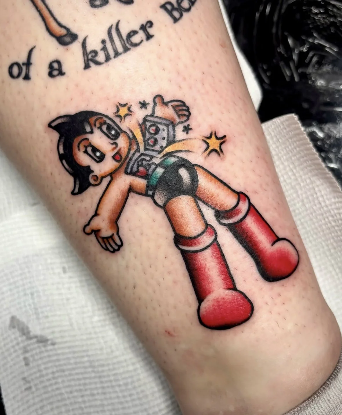 Colour Trad tattoo of Astro boy by Brandy G