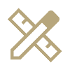 Icon of a pencil and ruler crossed