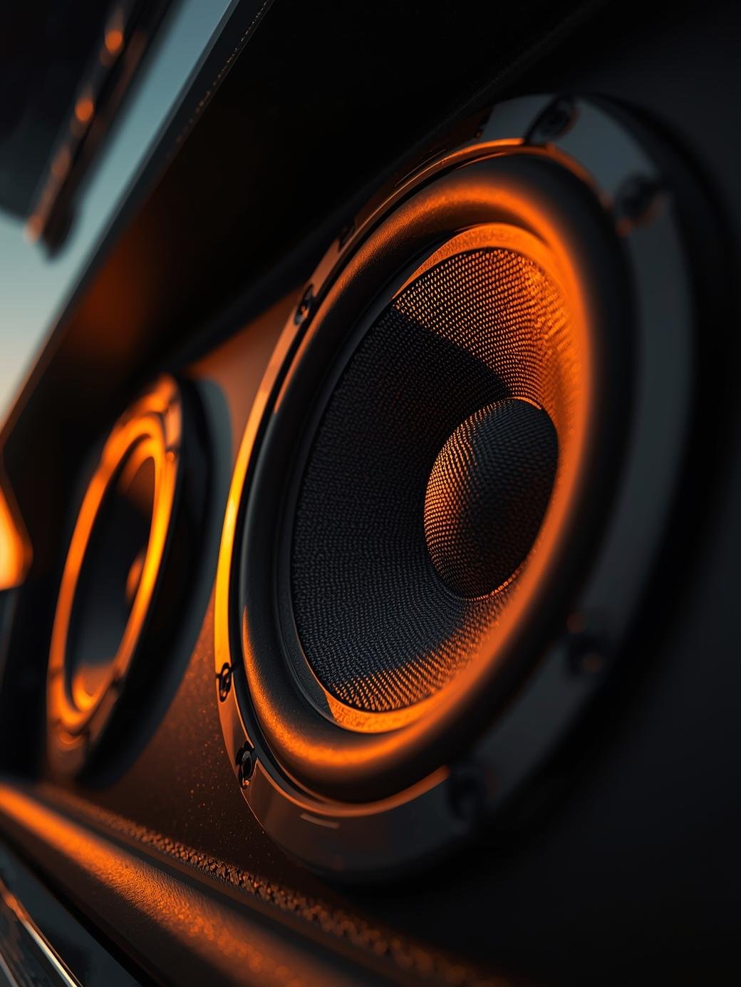 High-performance audio speaker showcasing premium sound equipment for commercial partners.