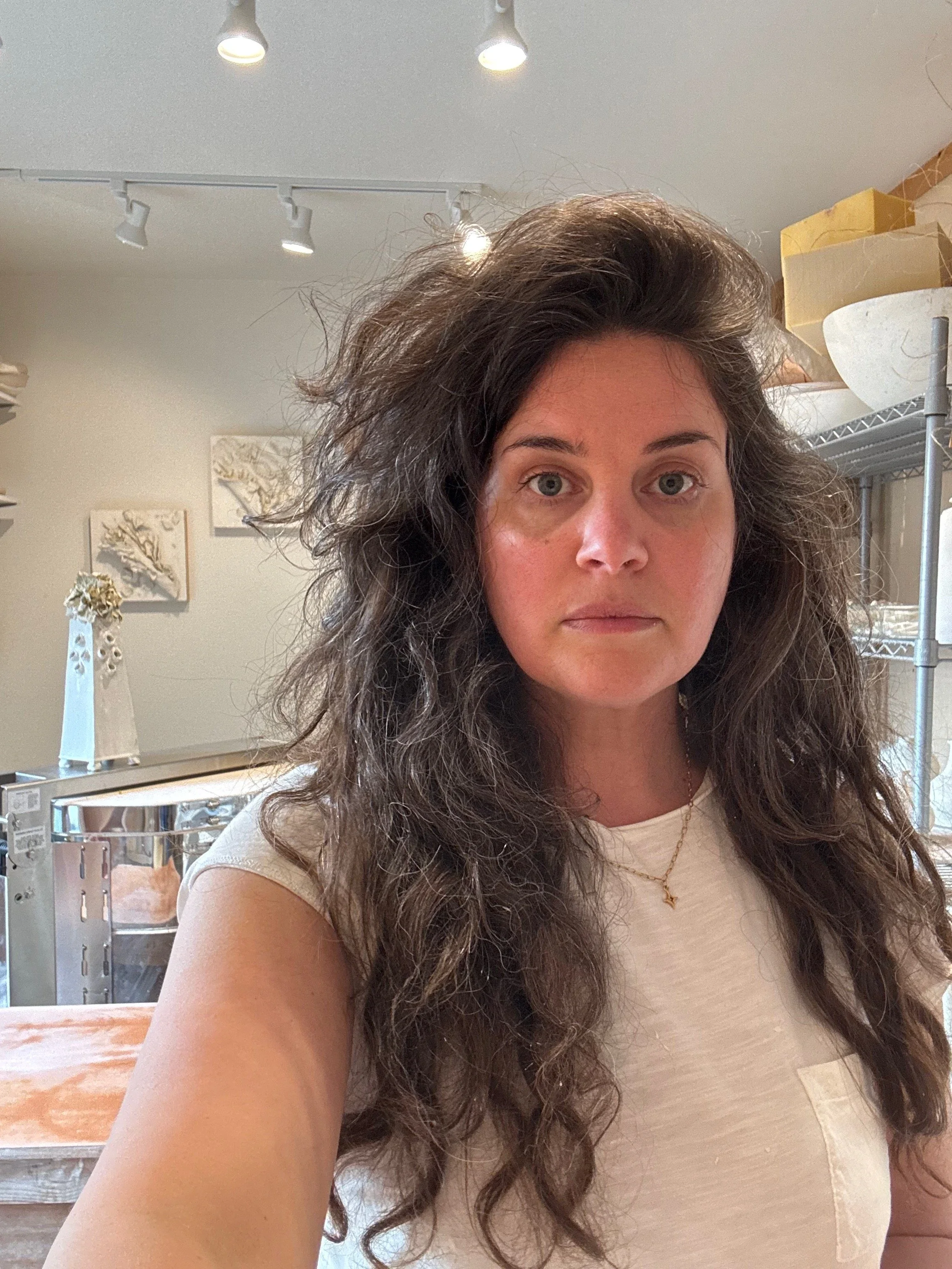 Annie Sparks in her studio on Orcas Island