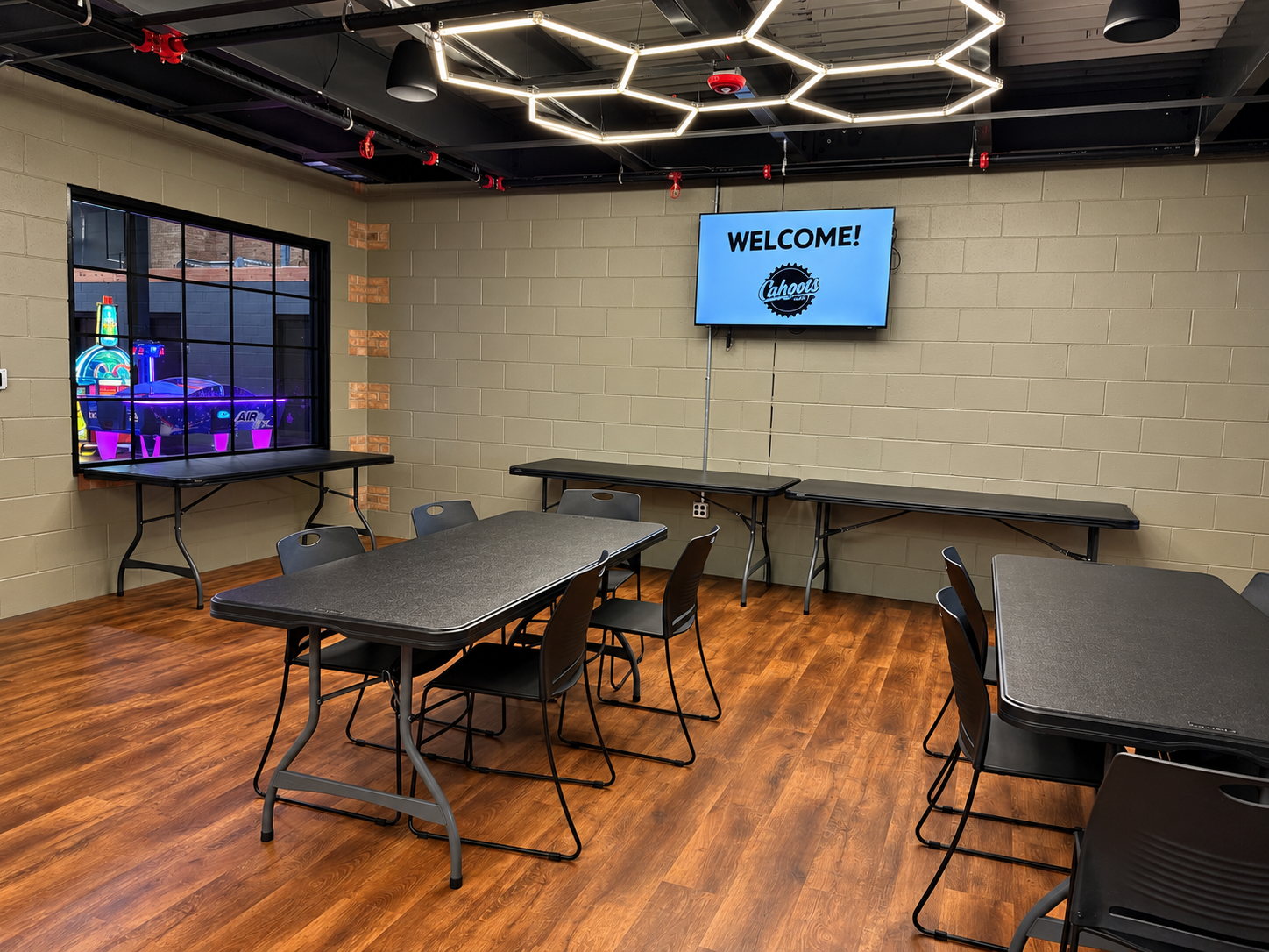 The Party Room can feature multiple layouts