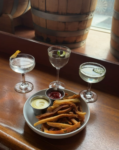Happy hour cocktails and plates at Tavern Law on Capitol Hill, served daily from 5 to 7 PM