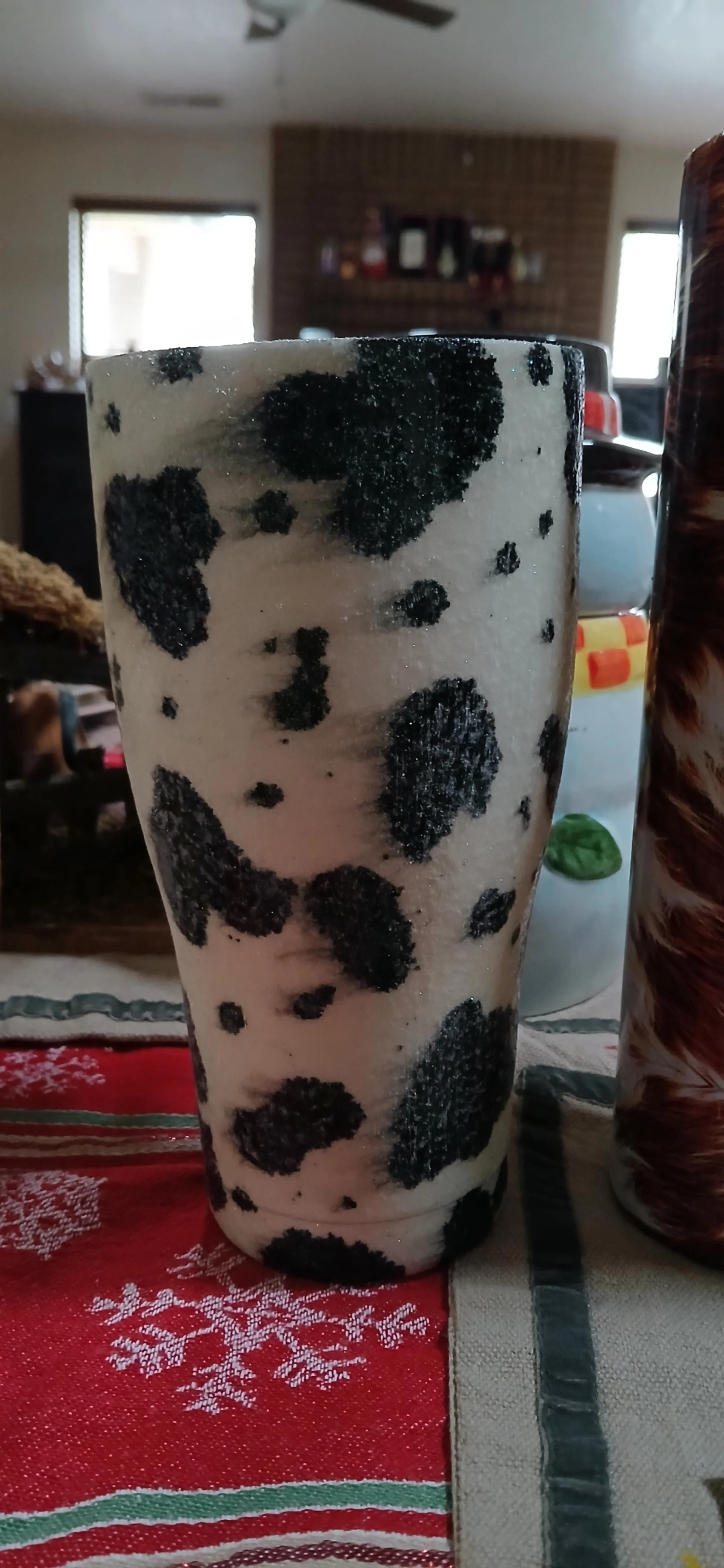 40 oz Cow Tumbler No lid