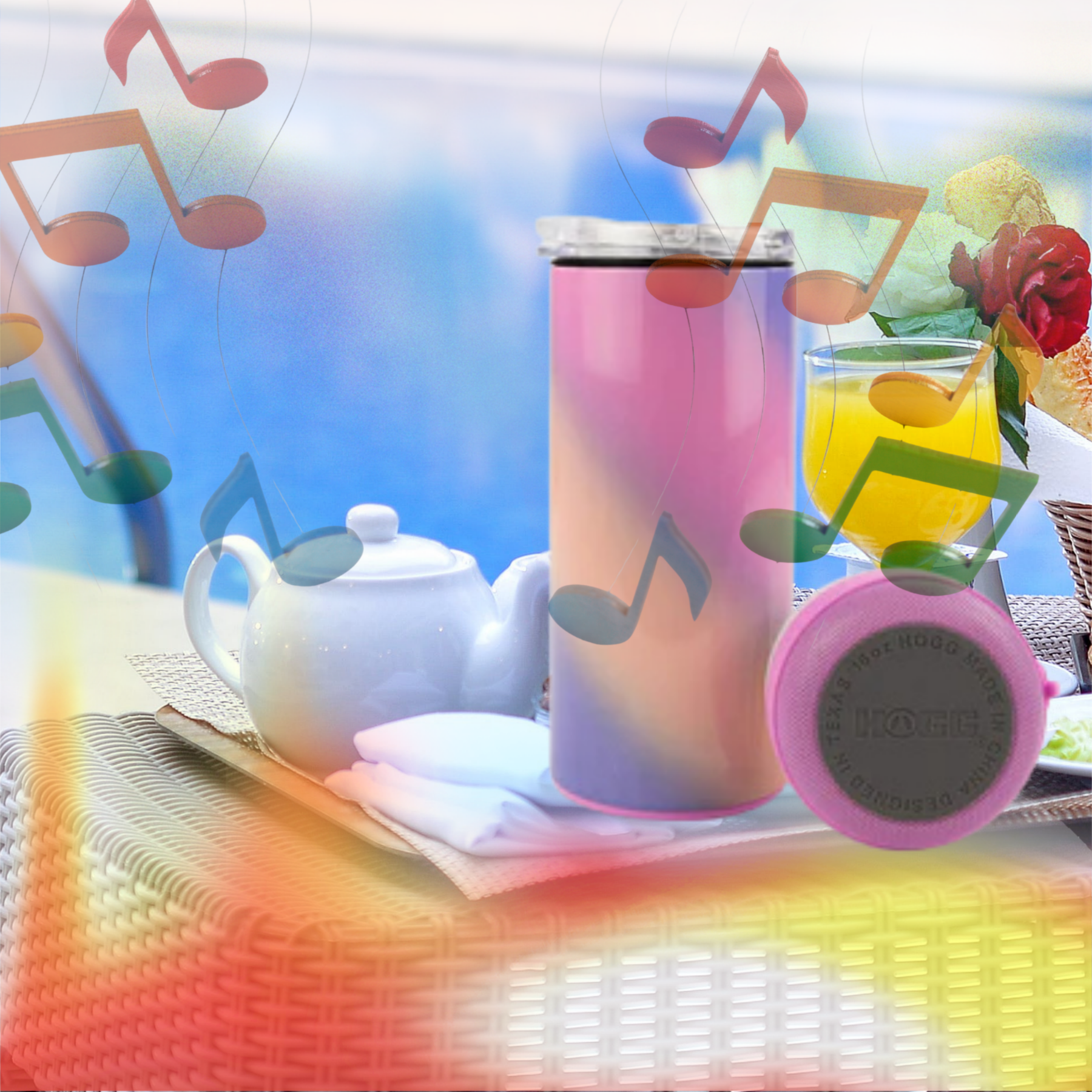 Holographic-Unicorn W/Speaker-Pink