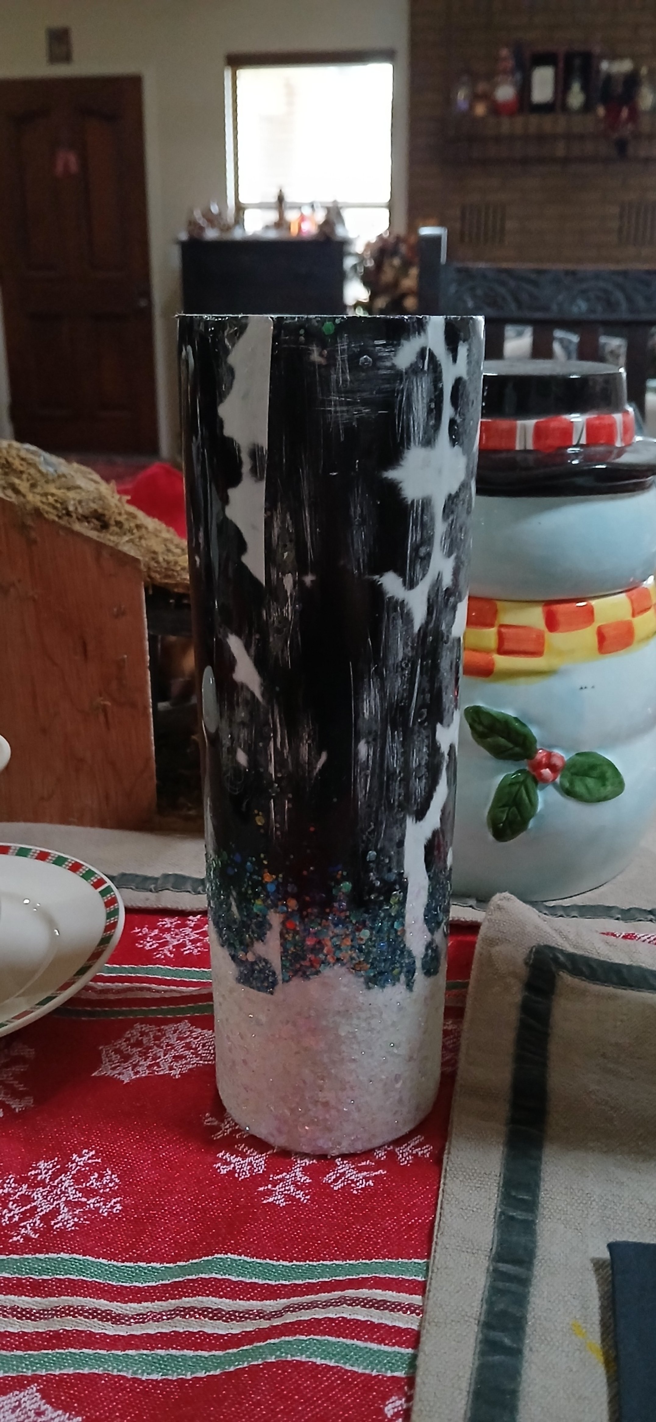 30 oz Skinny Cow Glitter Tumbler