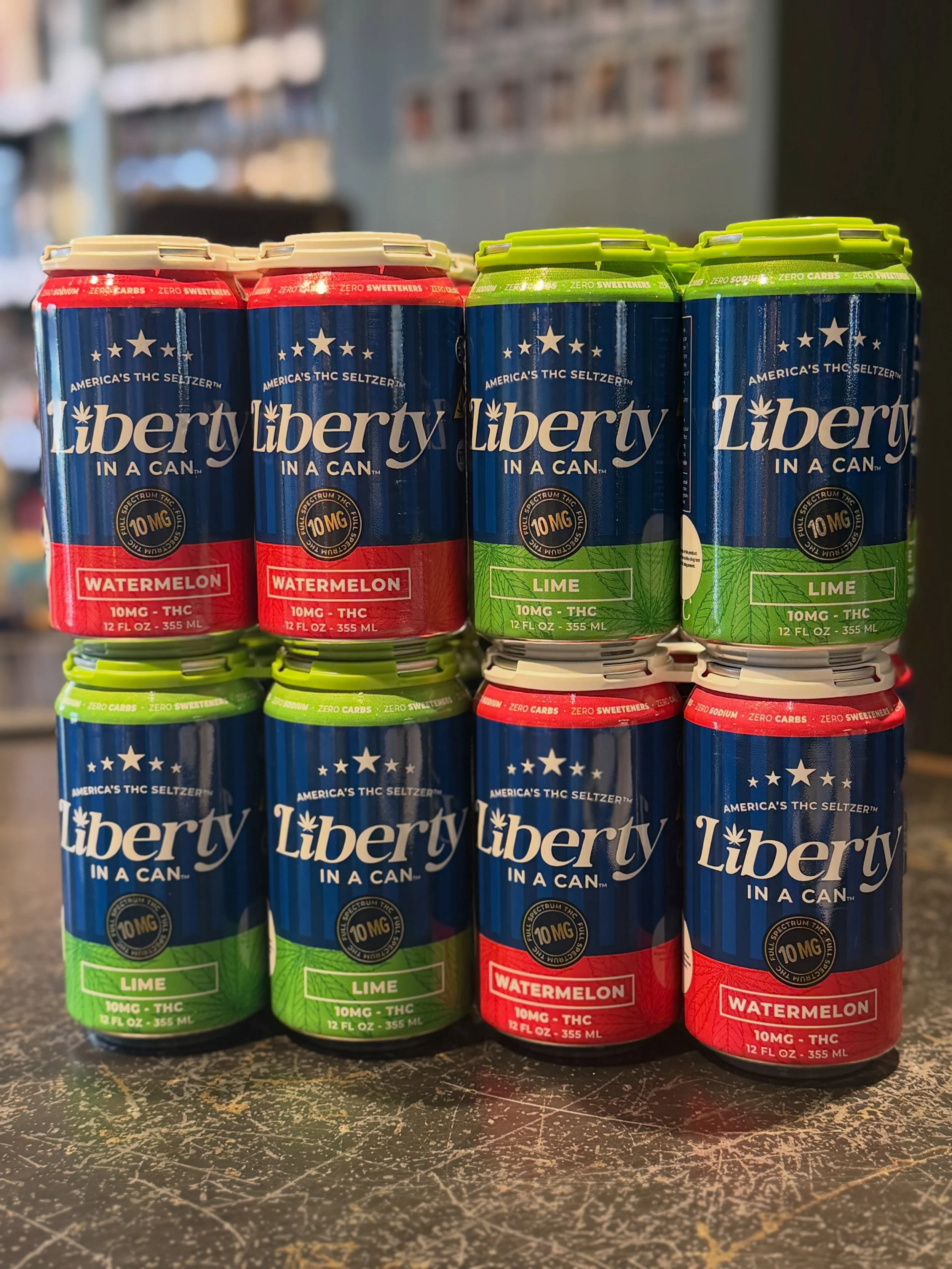 Nothing says &ldquo;land of the free&rdquo; like Liberty in a Can. 🗽🇺🇸

Fresh delivery just hit the shelves&mdash;watermelon + lime, 10mg THC, zero sugar, zero carbs, ready for the cooler. 🍉🍋&zwj;🟩

Stock up for the 4th before they declare inde
