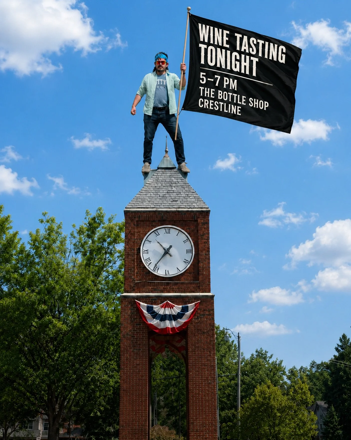 Major has been deployed to the monument, the flag is flying, and that can only mean one thing: wine tasting tonight at The Bottle Shop! 🗽🇺🇸

Come by from 5&ndash;7 and taste with us before you stock up for the 4th. Red, white, chilled, sparkling, 