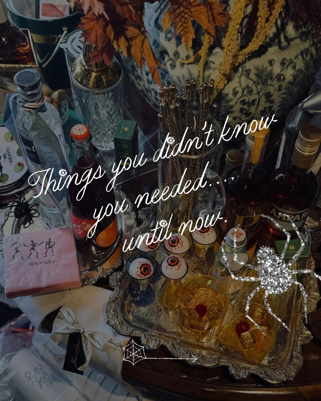 Planning something spooky? We&rsquo;ve got the boos. 👻🍸

And the cups. And the cocktail napkins. And the creepy little things you definitely don&rsquo;t need but will absolutely be leaving with. 

Consider this your warning: come in for the wine an