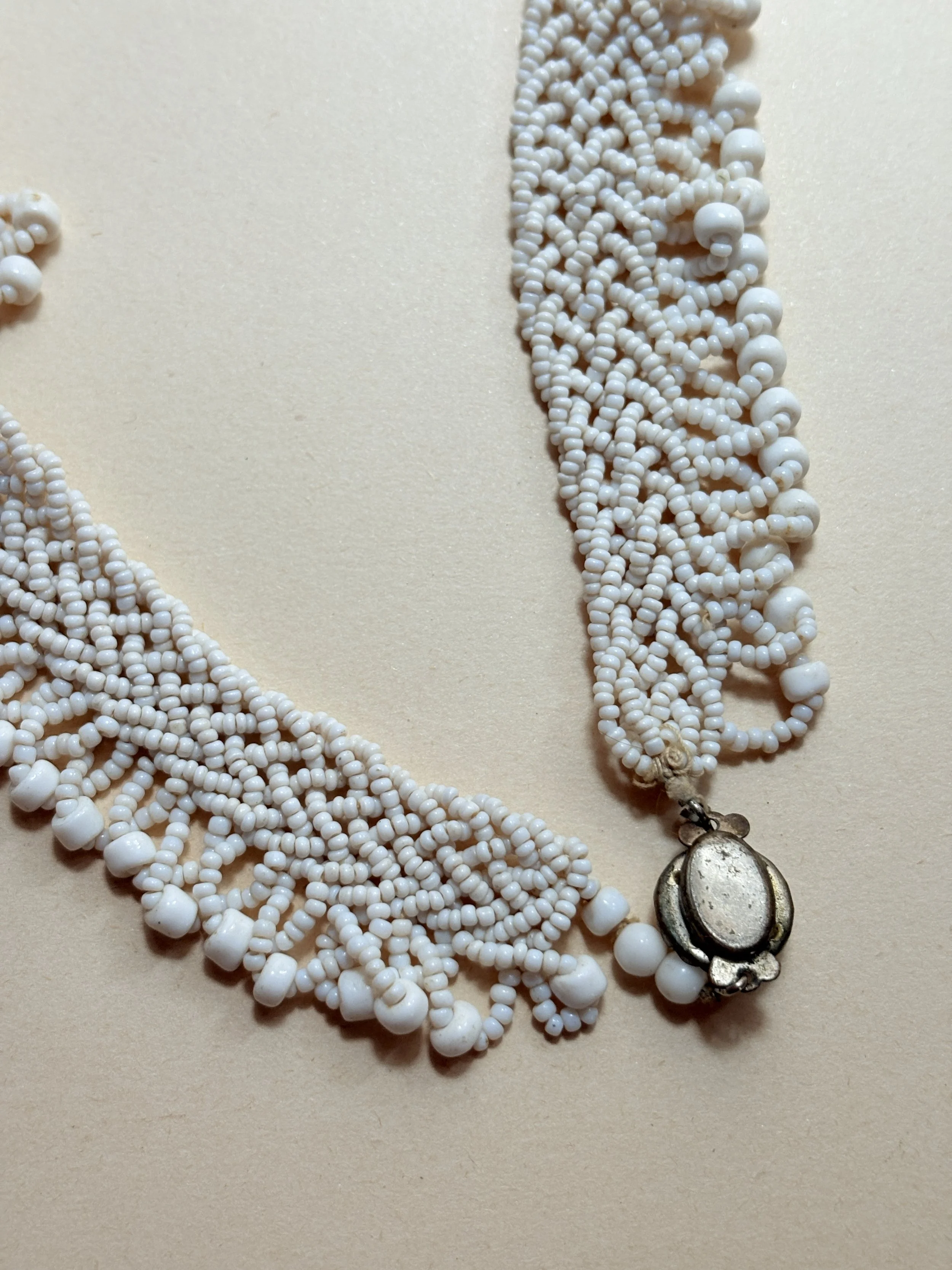 Multi-Strand Seed Pearl Torsade Necklace with Button Clasp