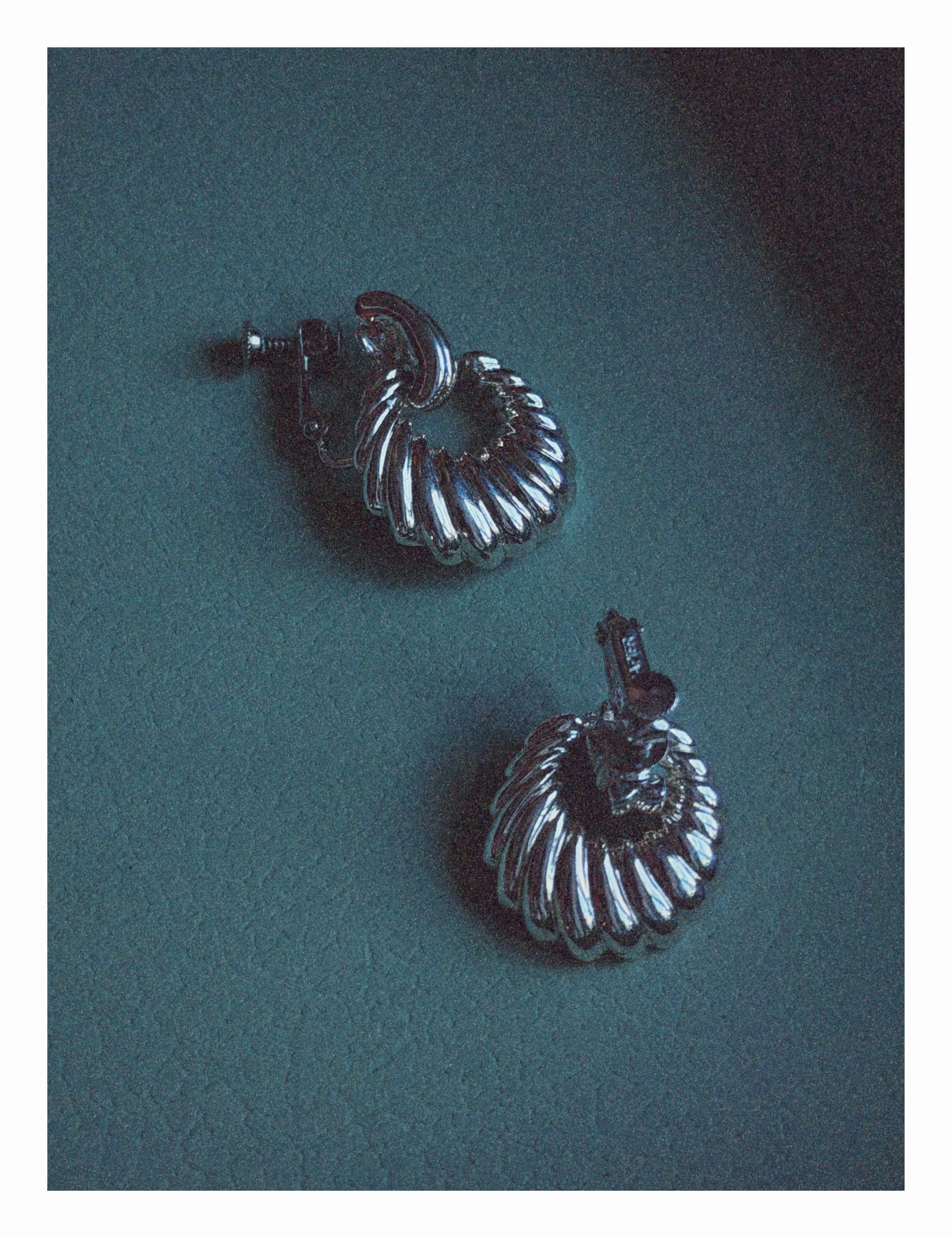 Vintage Napier Sculptural Silver-Tone Earrings