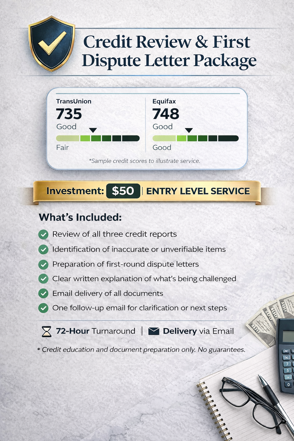 Credit Education + Letter Assistance — Your Site Title