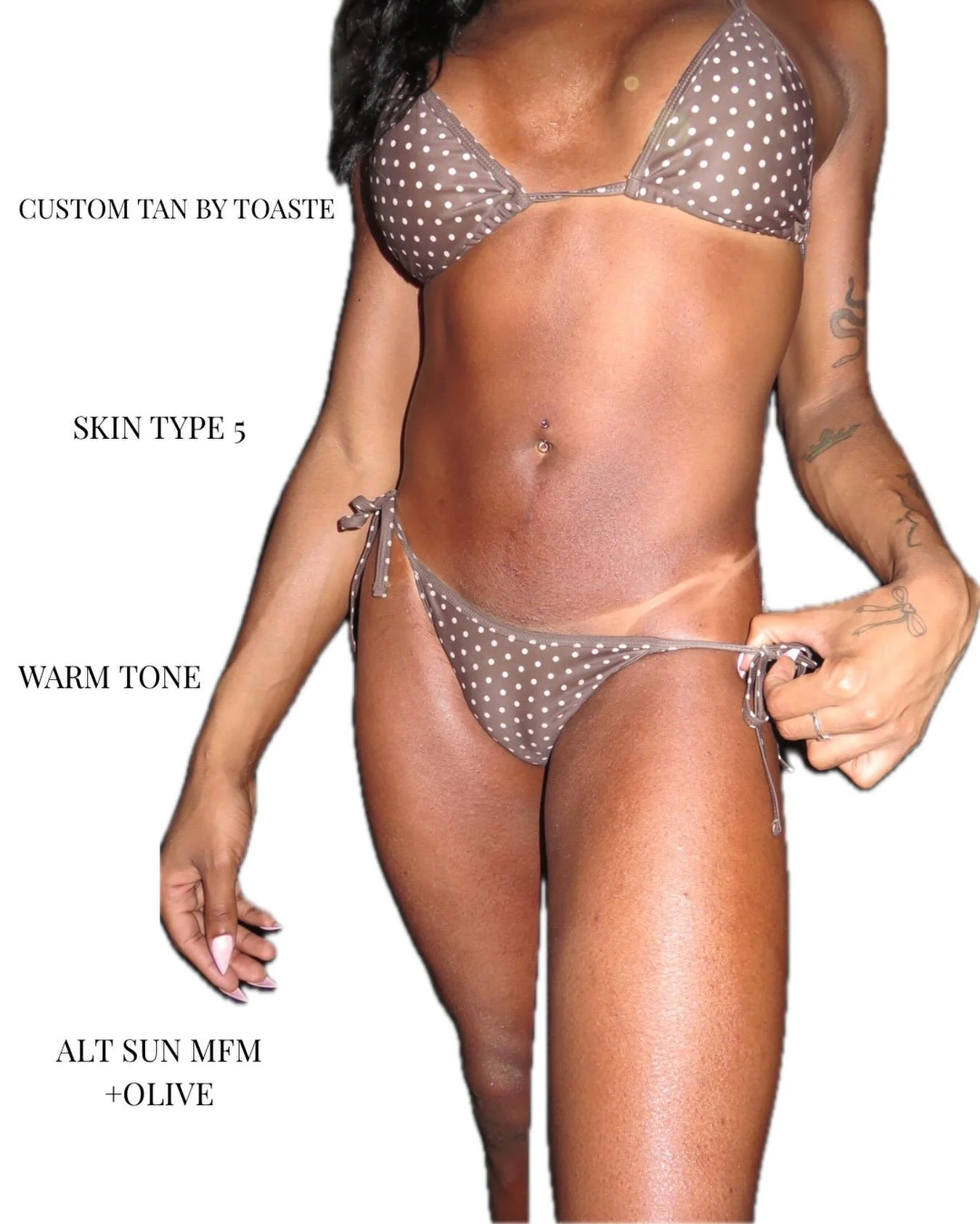 Warm tone. Clean lines. Exactly how it should look🤍

Custom-mixed for her skin, seamless from every angle, and made to wear beautifully. Tan lines like this don&rsquo;t happen by accident.

Bookings are open &mdash; reserve your spot online.

#toast