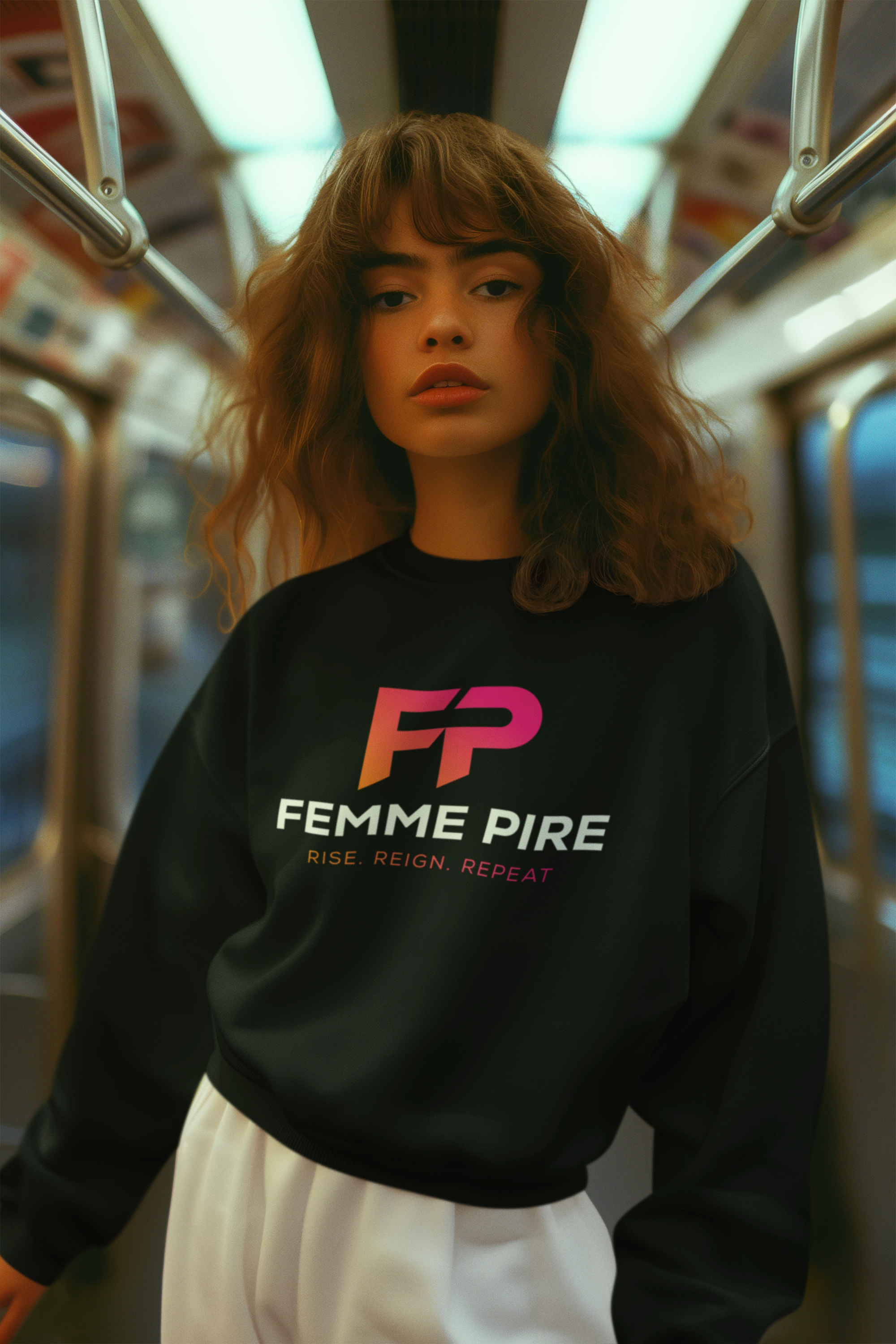 mockup-of-a-woman-with-natural-hair-wearing-a-round-neck-sweatshirt-in-a-subway-m38457.png