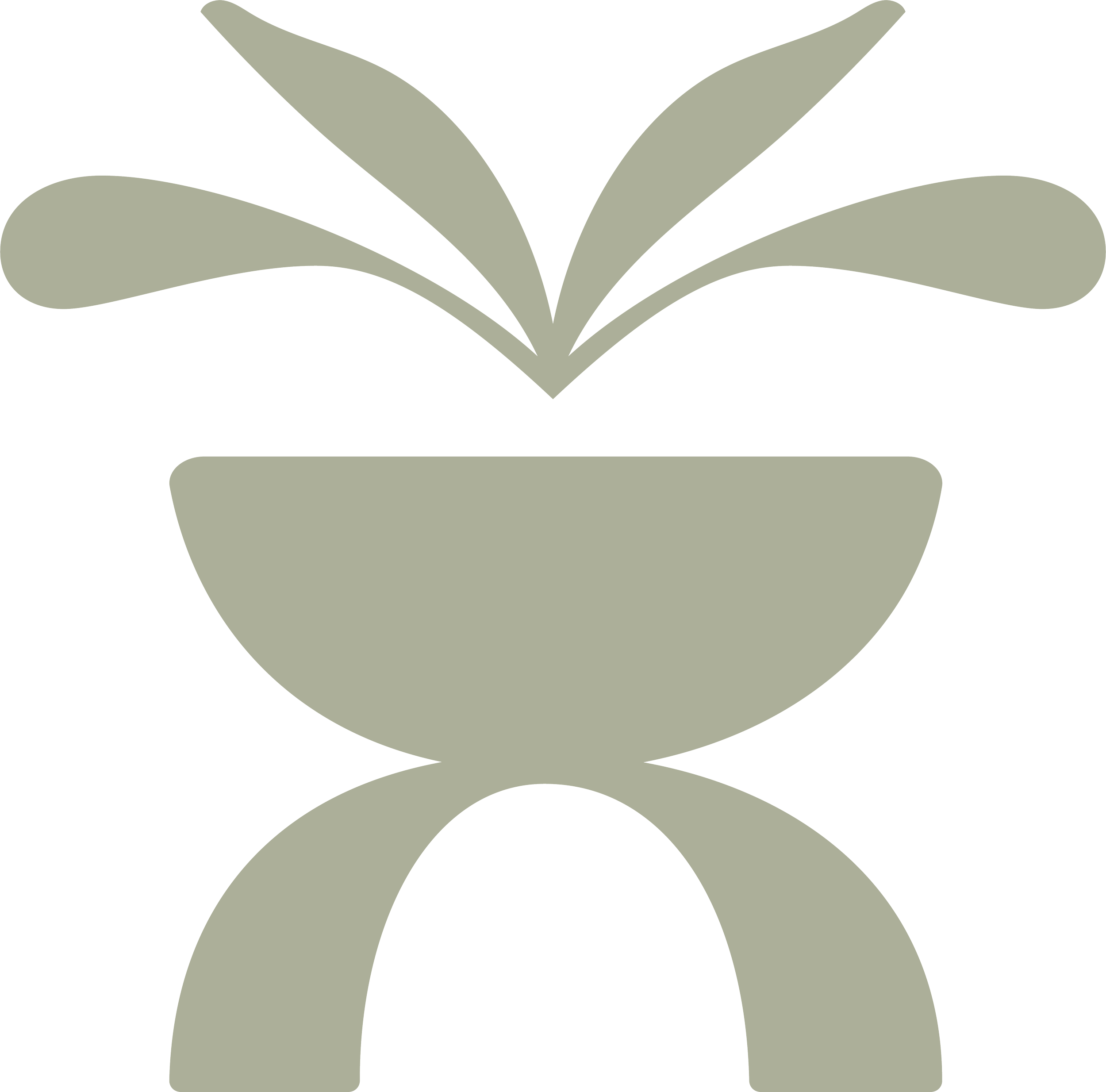 Stylized graphic of a potted plant with three leaves.