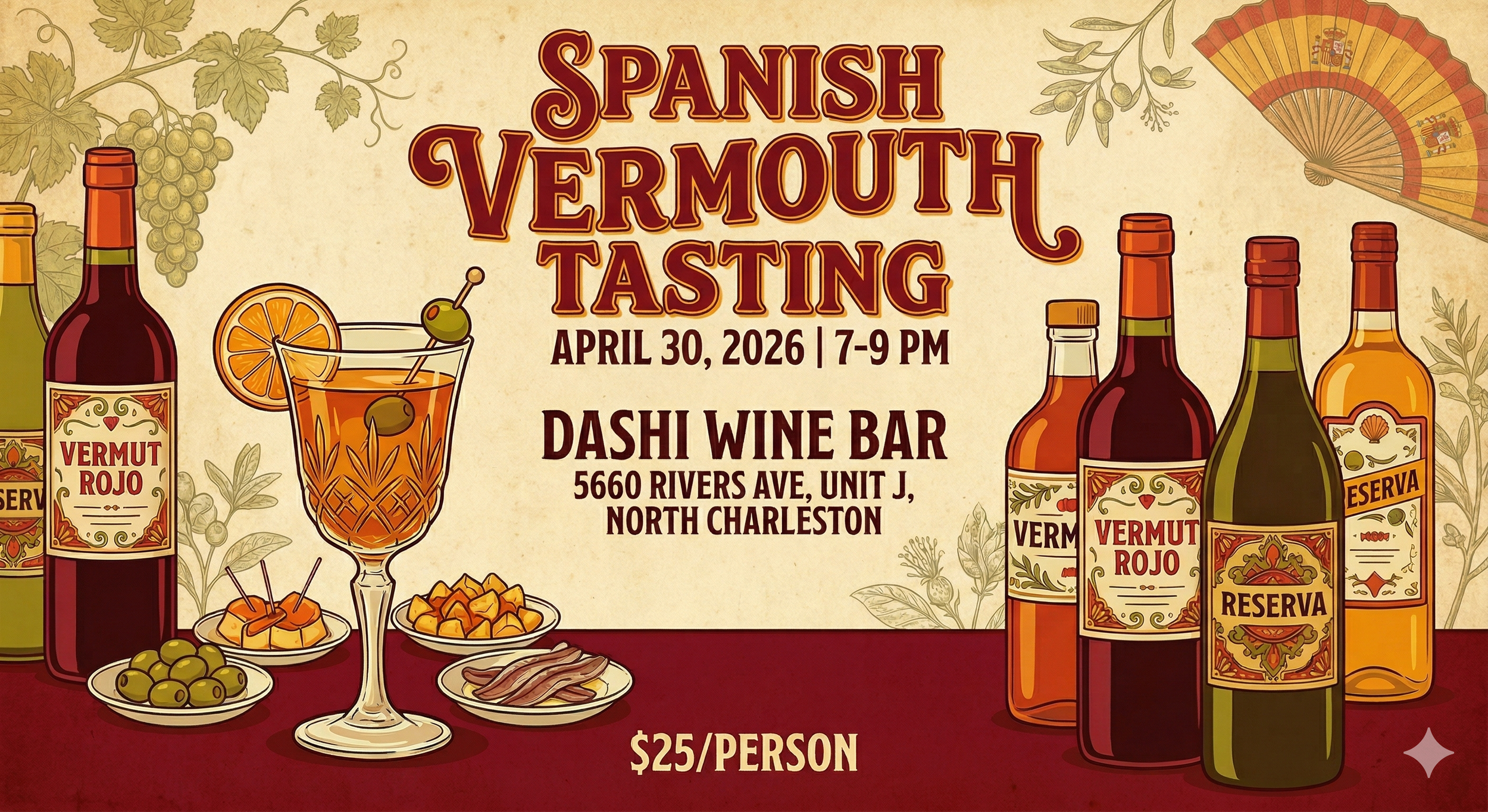 Spanish Vermouth Tasting - April 30h, 2026 7-9pm