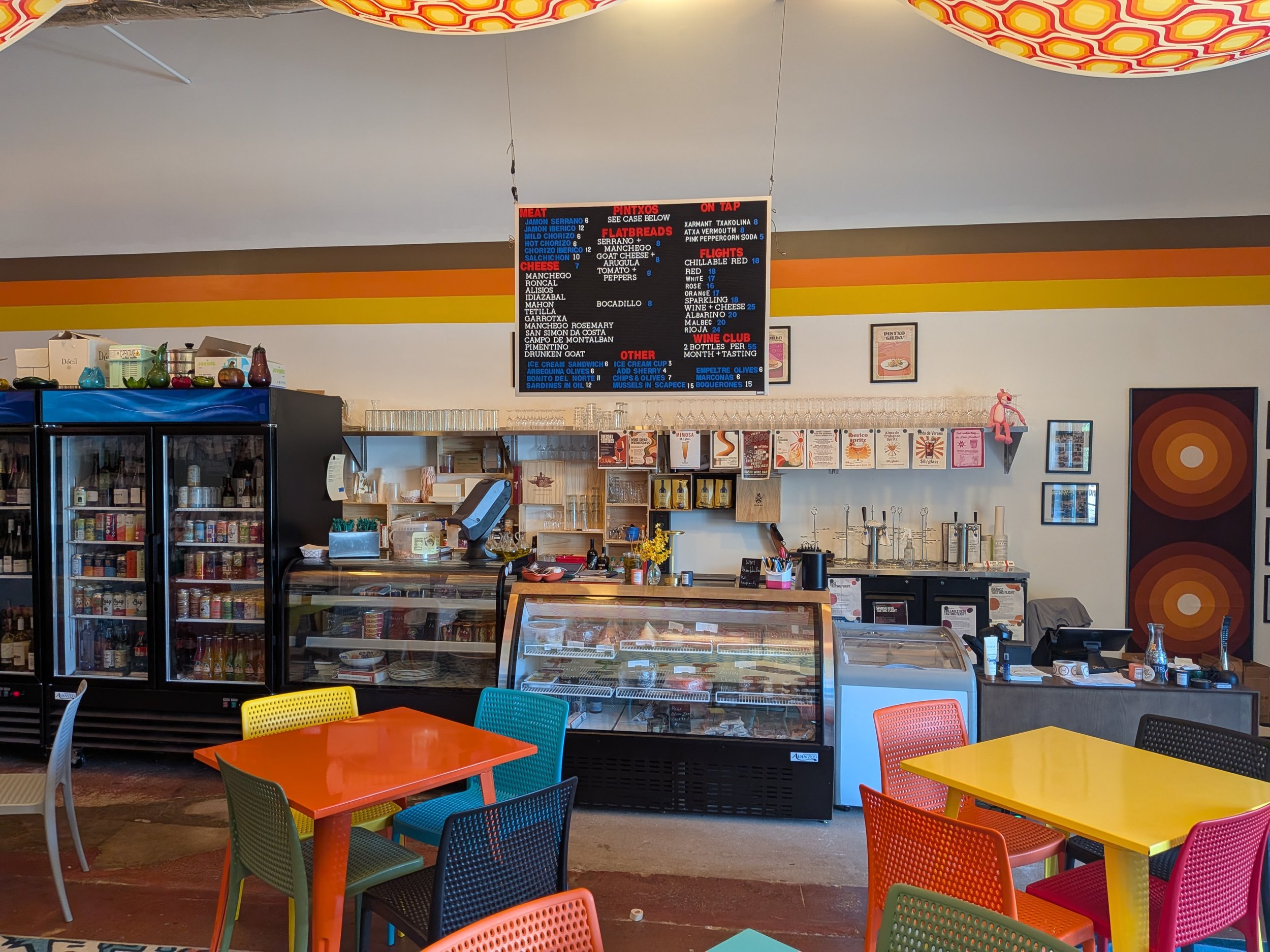 Colorful, casual atmosphere with helpful, friendly staff.