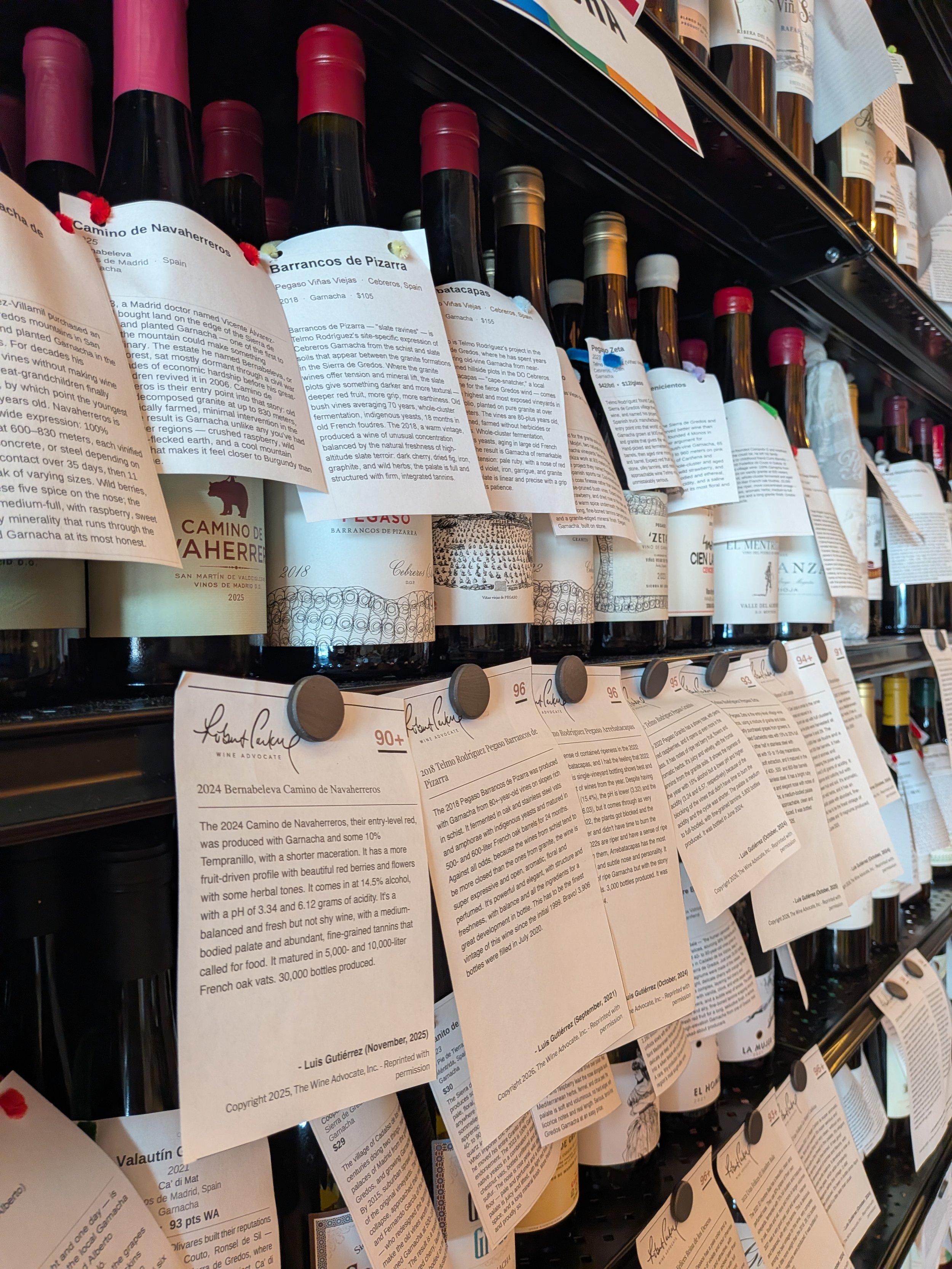 Focus on Iberian and South American Wine.  Over 700 bottles available!