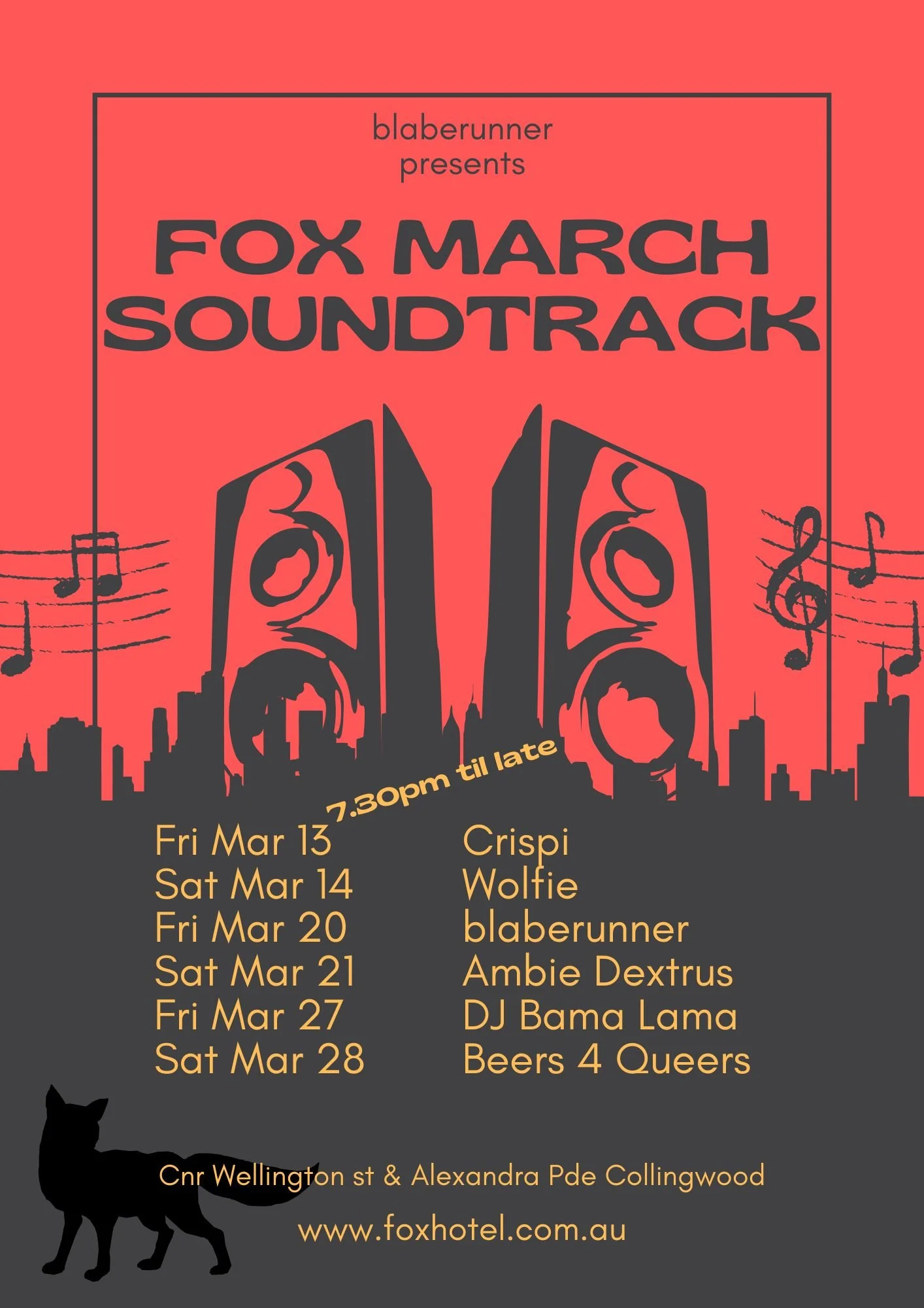 DJs playing 7.30pm til late on Fridays and Saturdays.