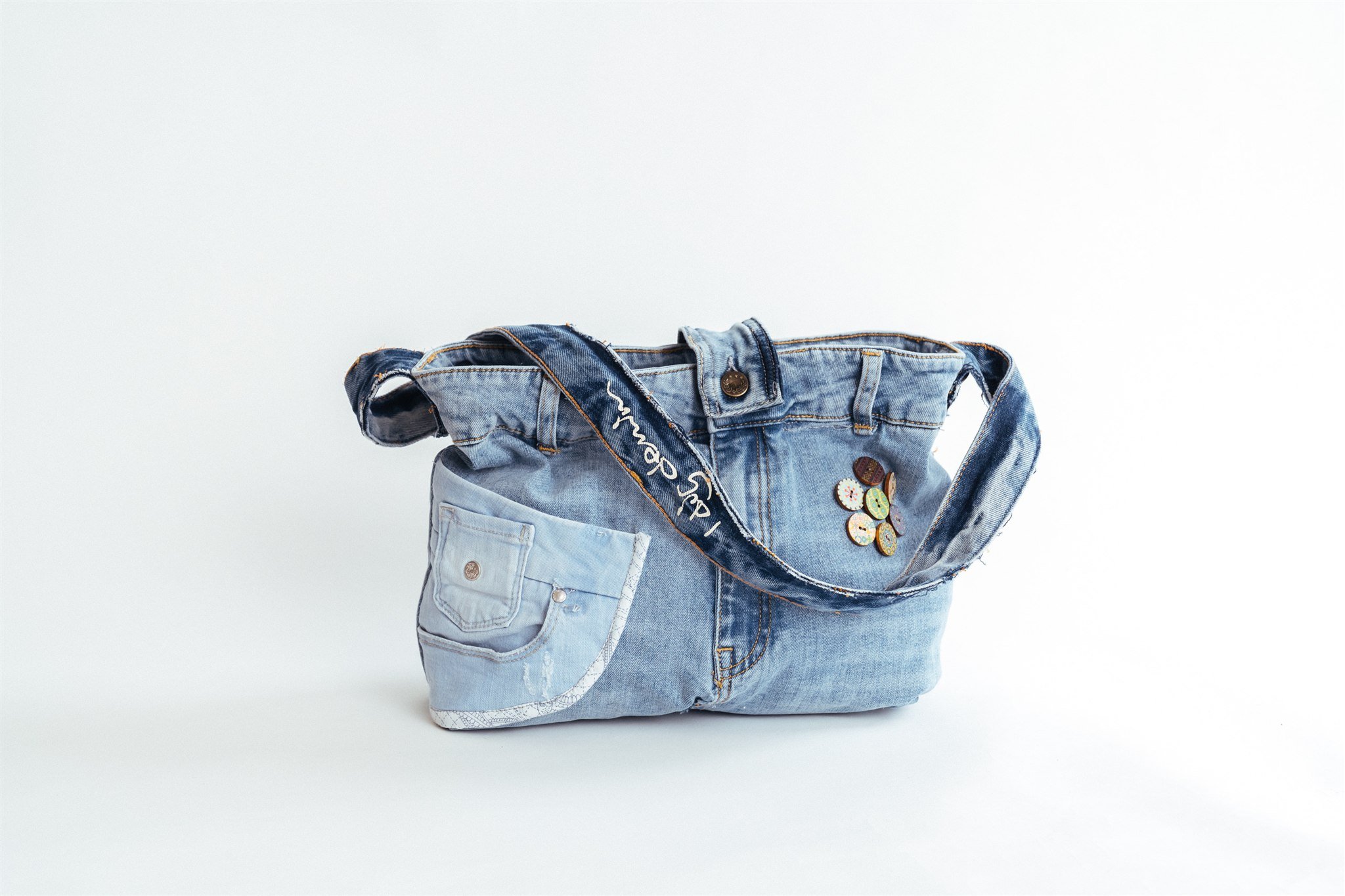 Kleine jeans schoudertas