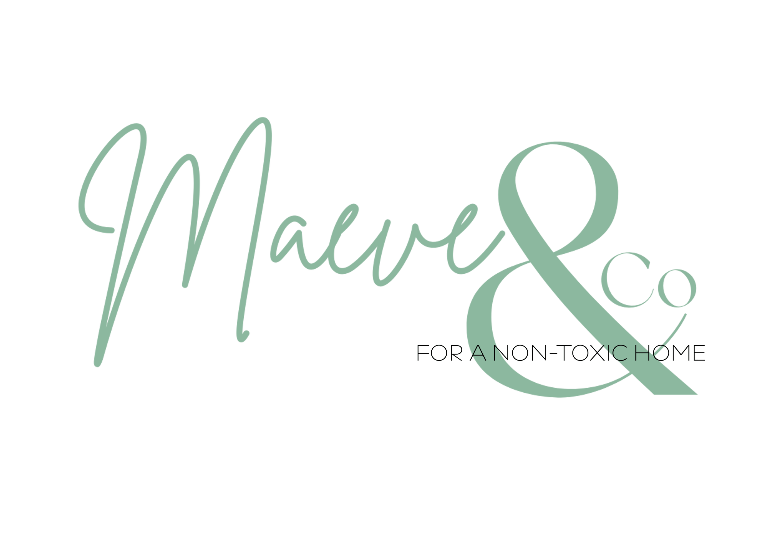 Logo for Nacy & Co. with the tagline 'For a Non-Toxic Home' in script font.