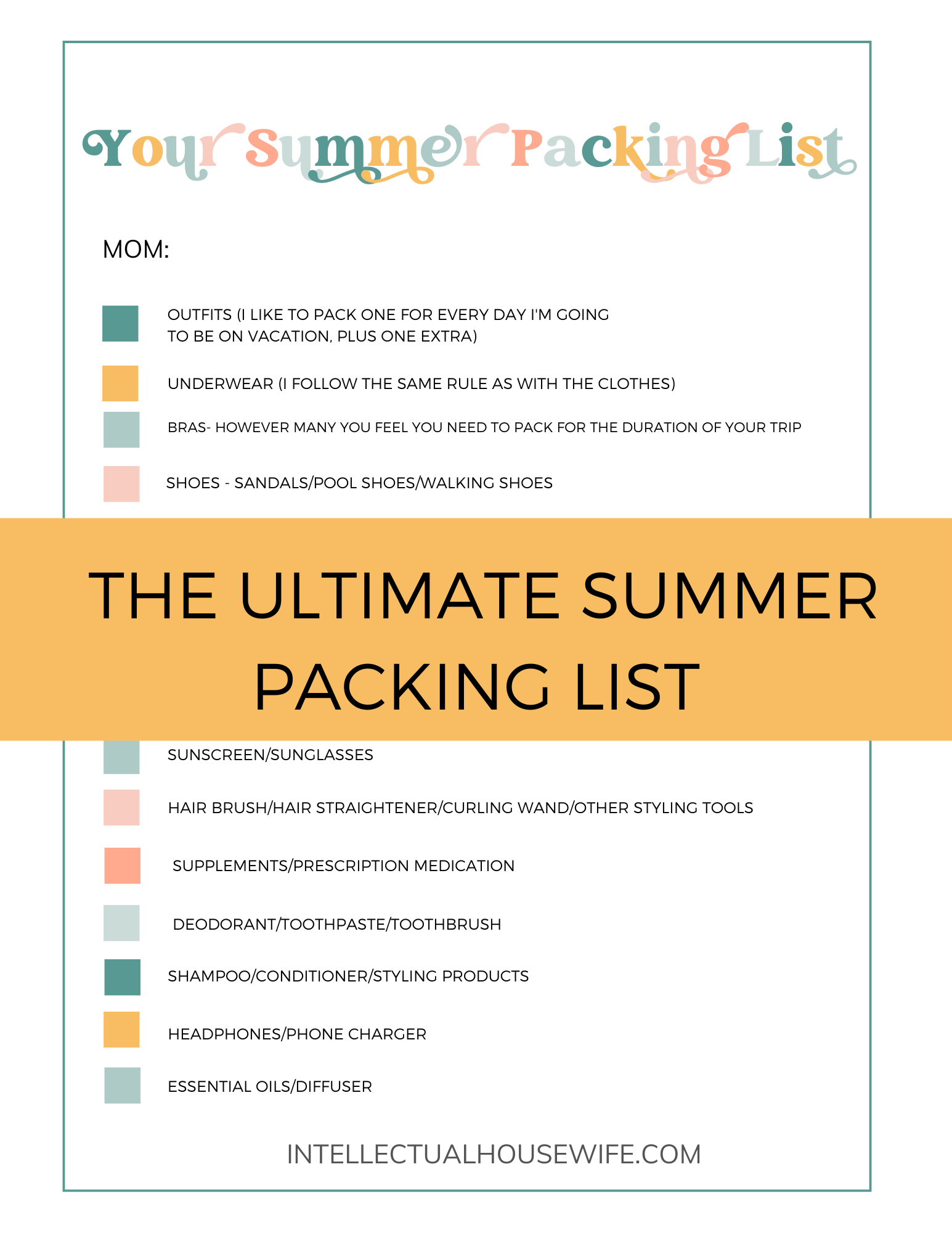 Your Ultimate Summer Packing List&nbsp;