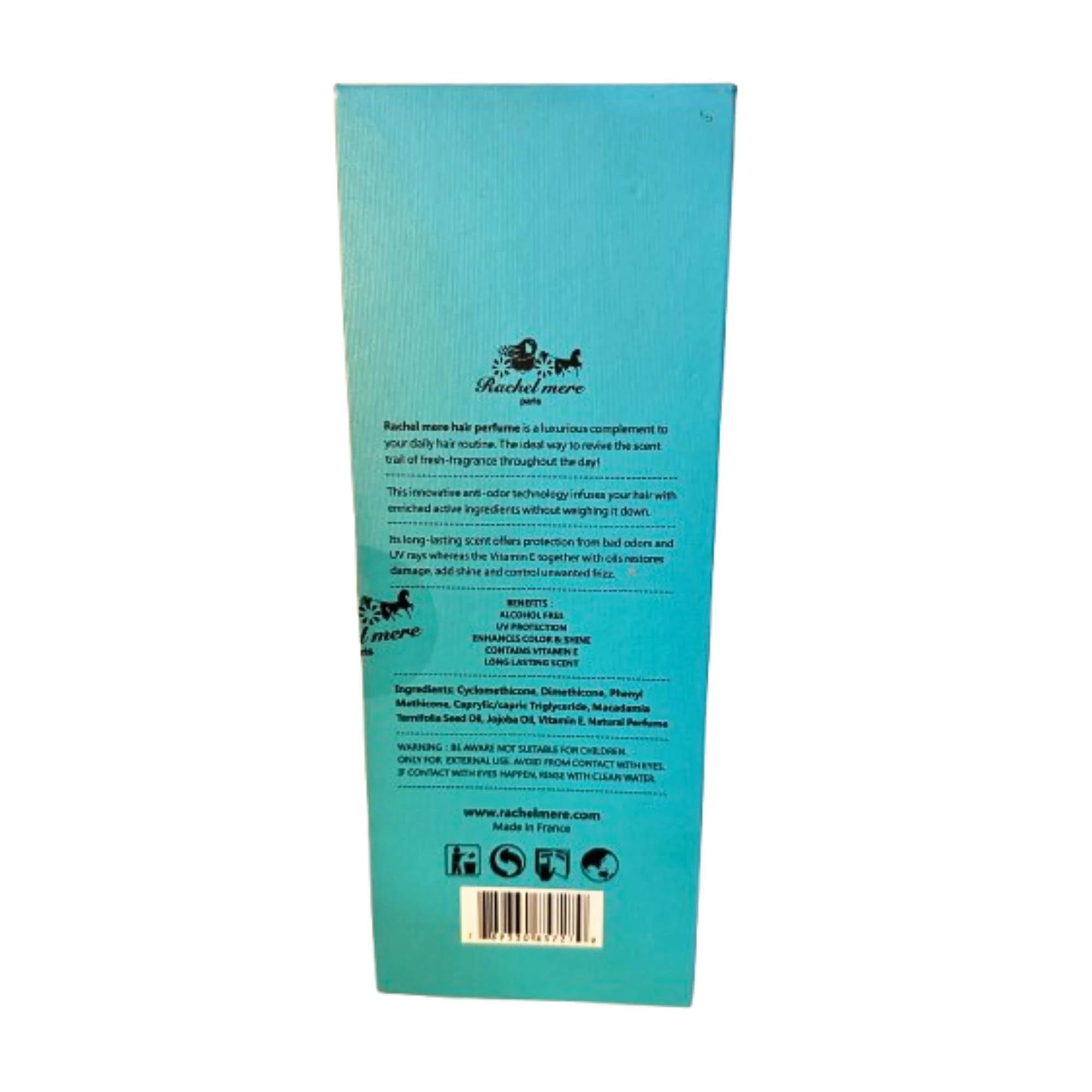 Rachel Mere No 1 Hair Perfume 60ml back.jpeg