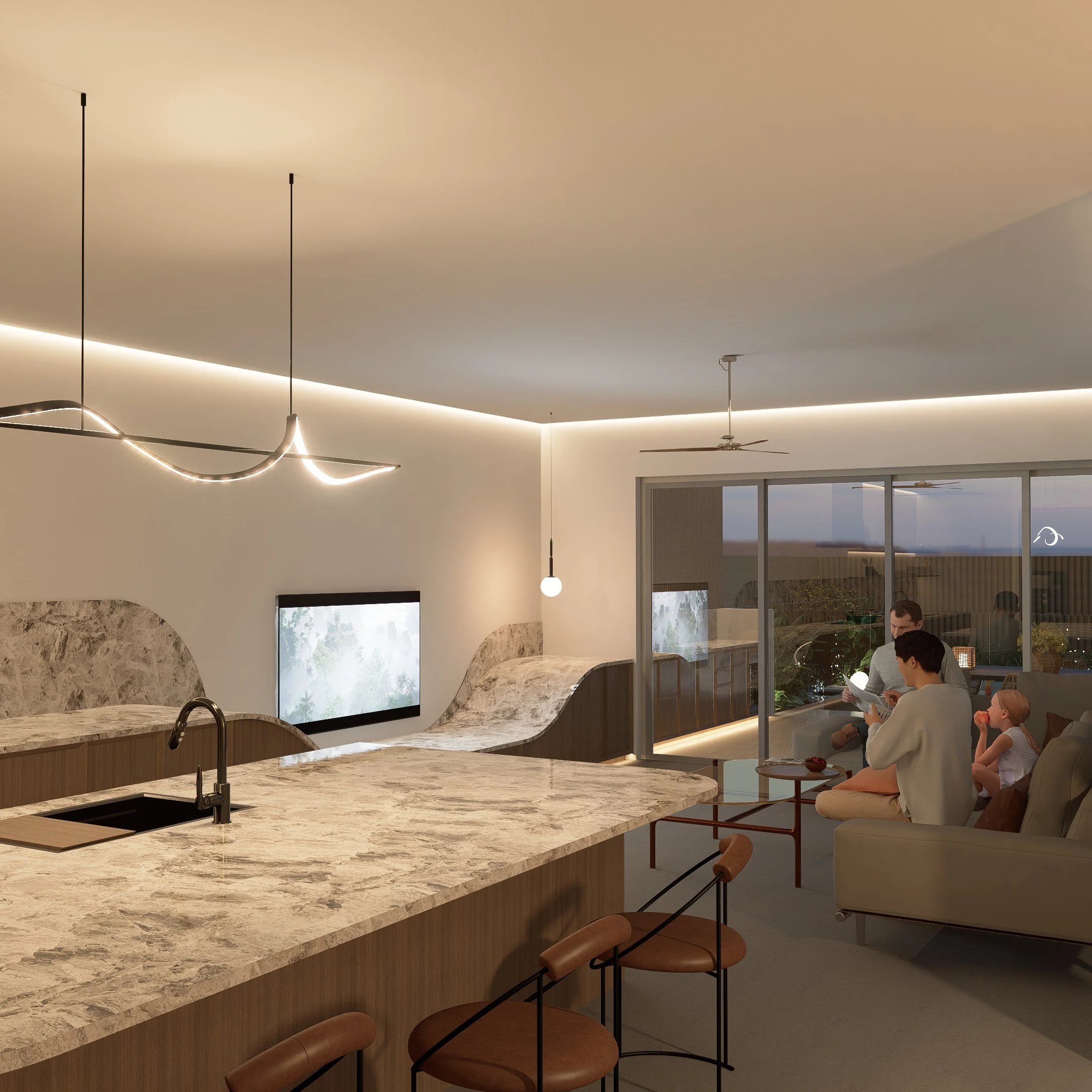 Open Plan Living and Dining