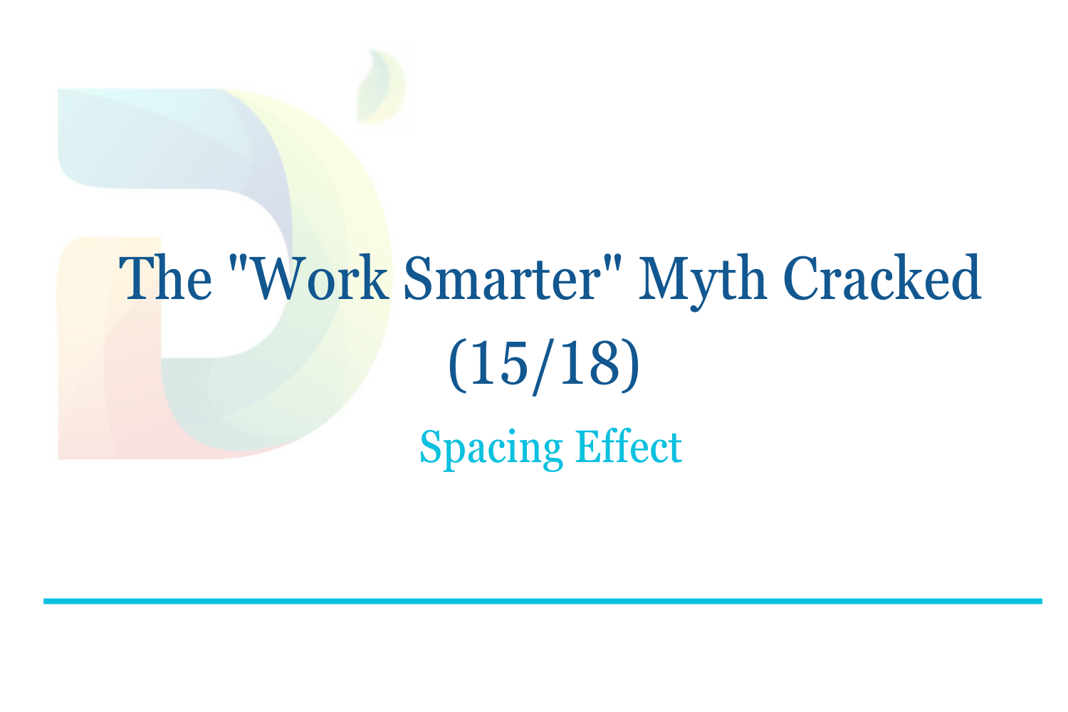 The "Work Smarter" Myth Cracked (14/18): Chunking