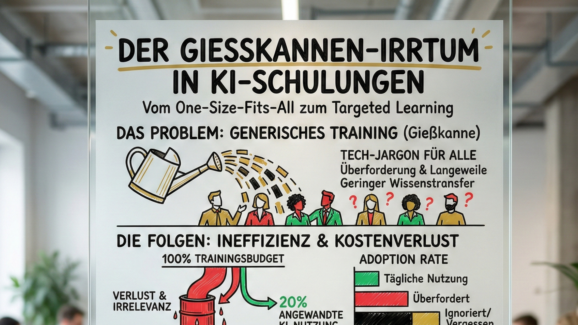 Der Giesskannen-Irrtum: Warum Ihre KI-Schulungen ins Leere laufen