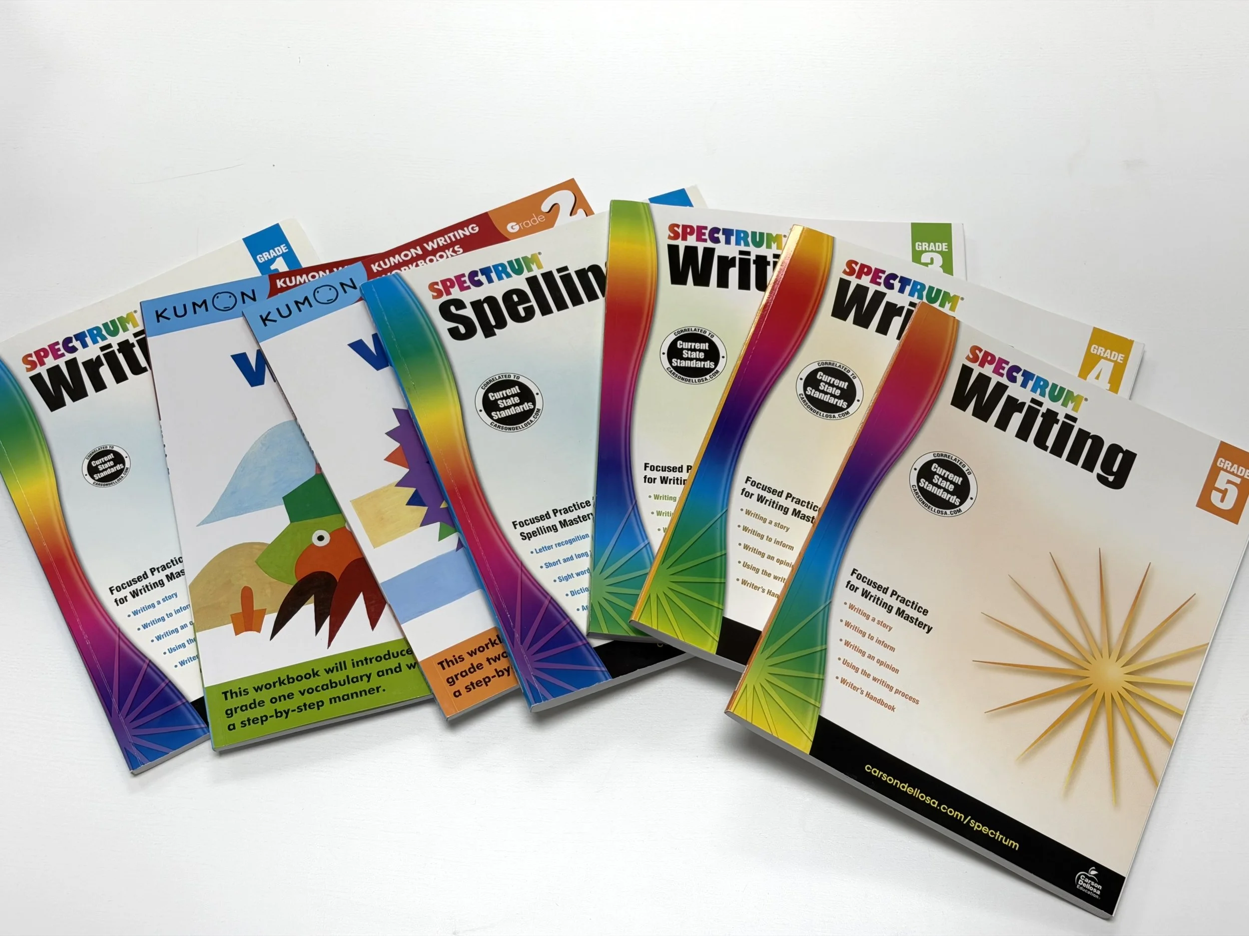 Writing books from Spectrum and Kumon