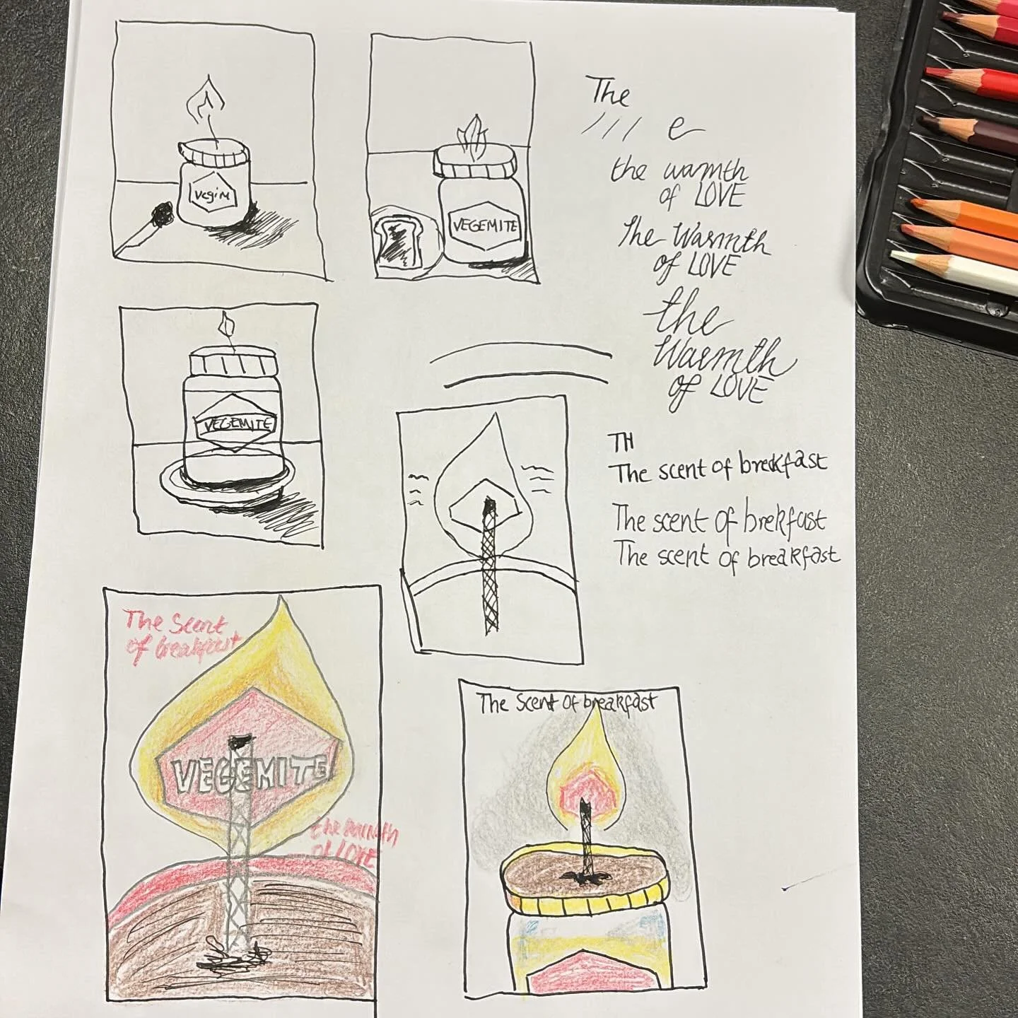 Don&rsquo;t look at my spelling mistakes but the first quick task for the semester and yes it is Vegemite  candle (I&rsquo;m pretty sure it did exist at some point)