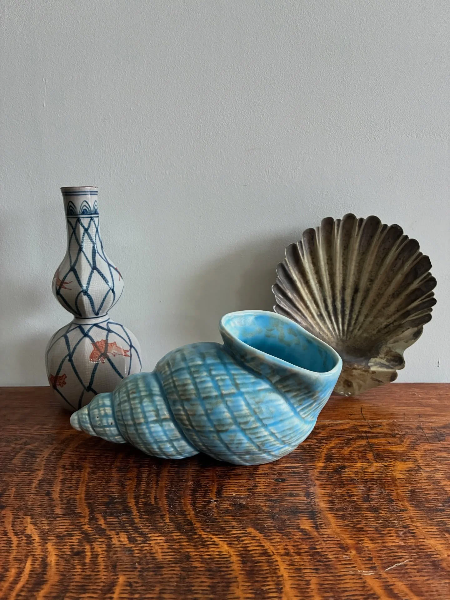 She sells seashell by the South Circular&hellip;

Shop this gorge blue shell vase from the link in bio&hellip; If you hold it up to your ear, can you hear the ocean? Not over sweet sounds of Southeast London (read: police sirens, random shouting, etc