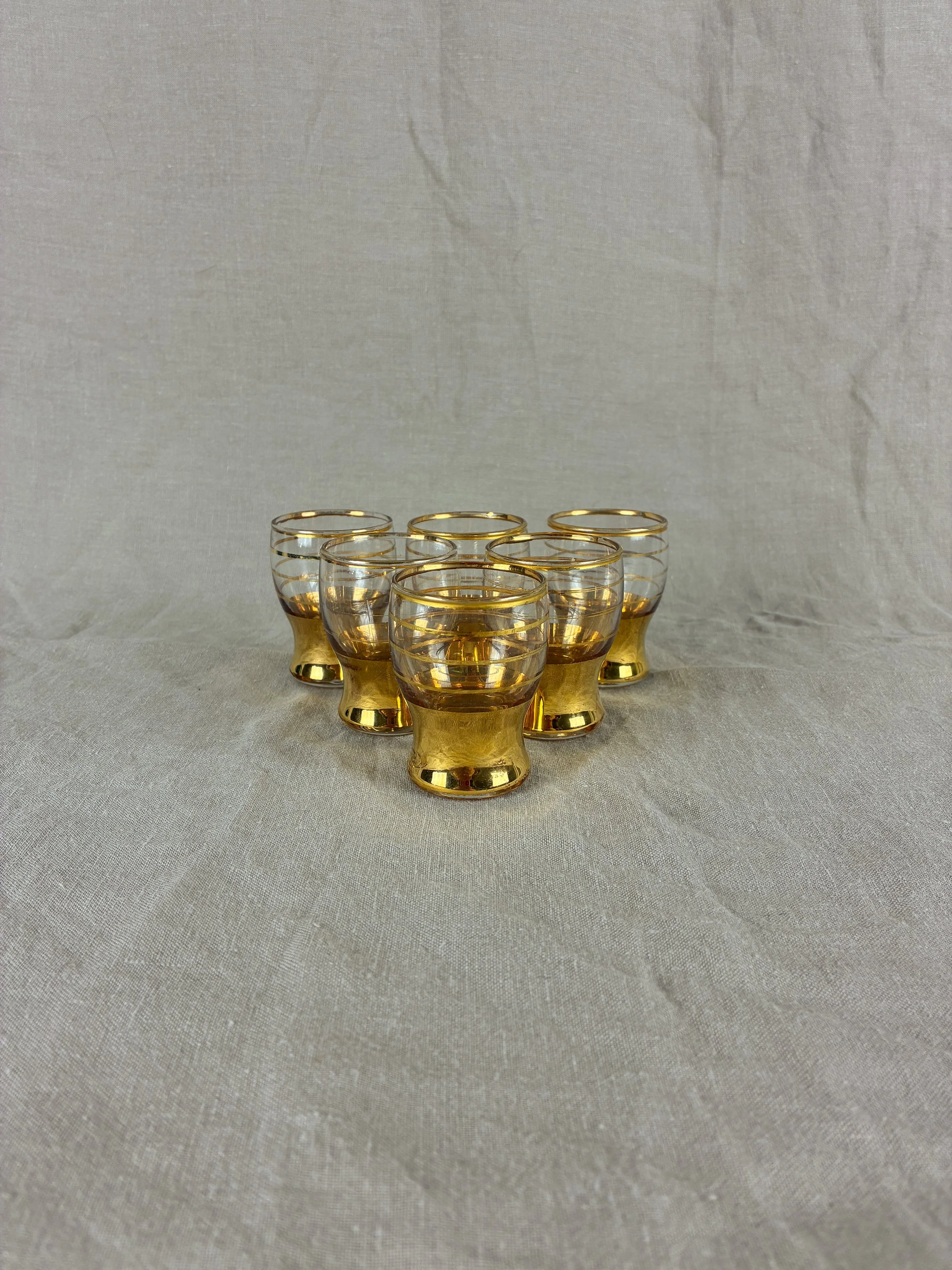 Betsy Gold Leaf Liqueur Glasses - Set of 6