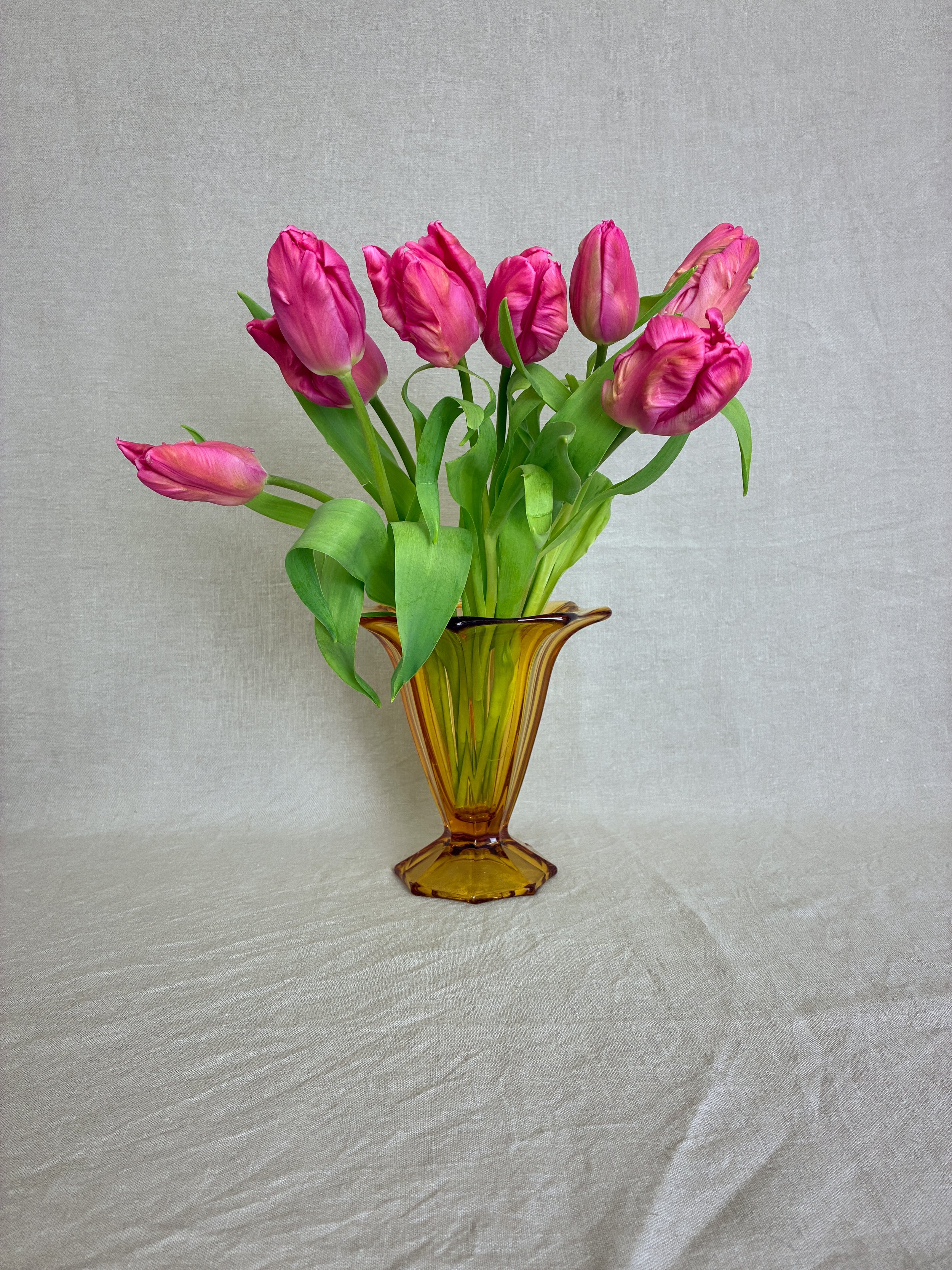 Sundae Amber Glass Mini Vase