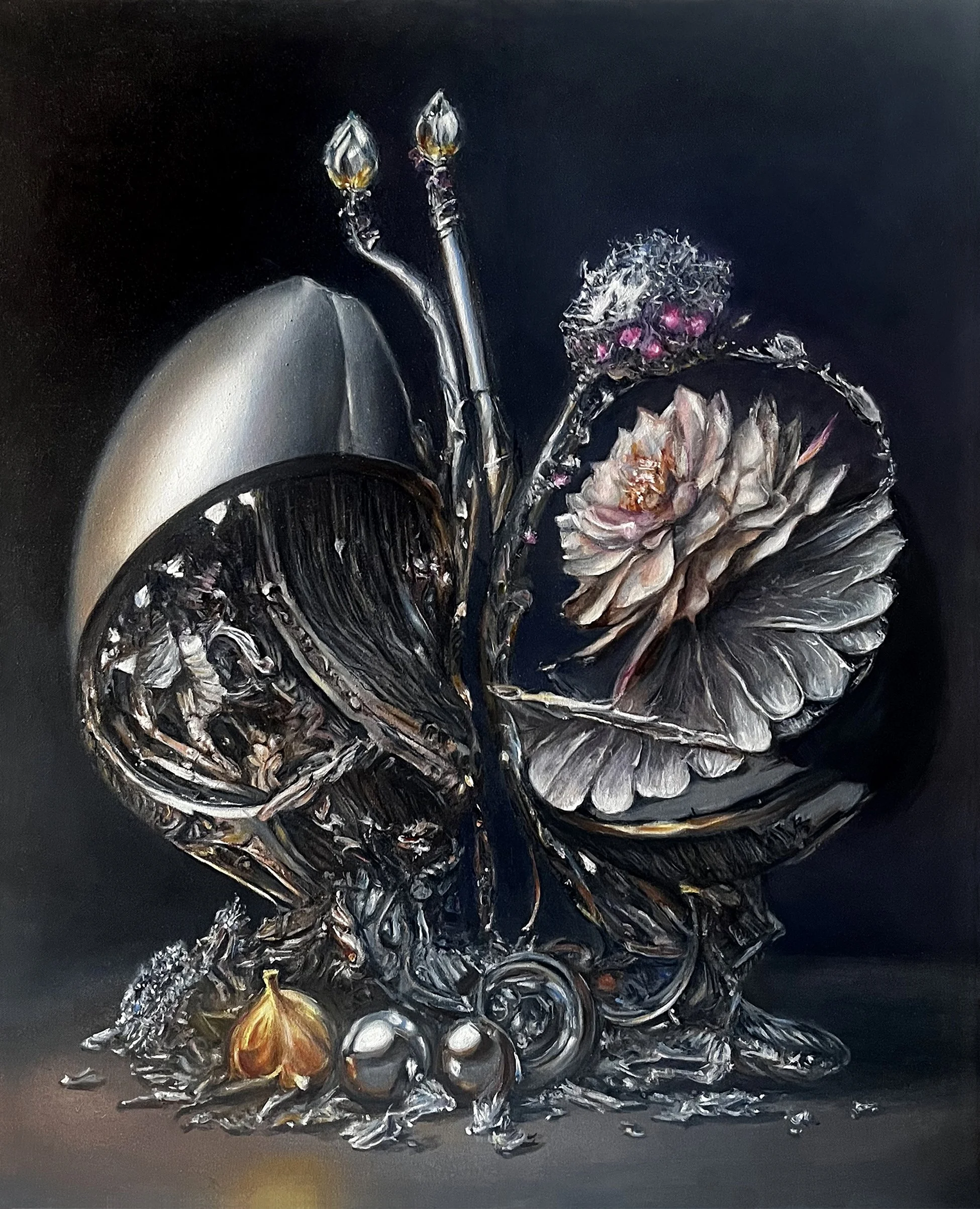 Soft Crash, Hard Feelings, 2025, oil on canvas, 50cm x 40cm