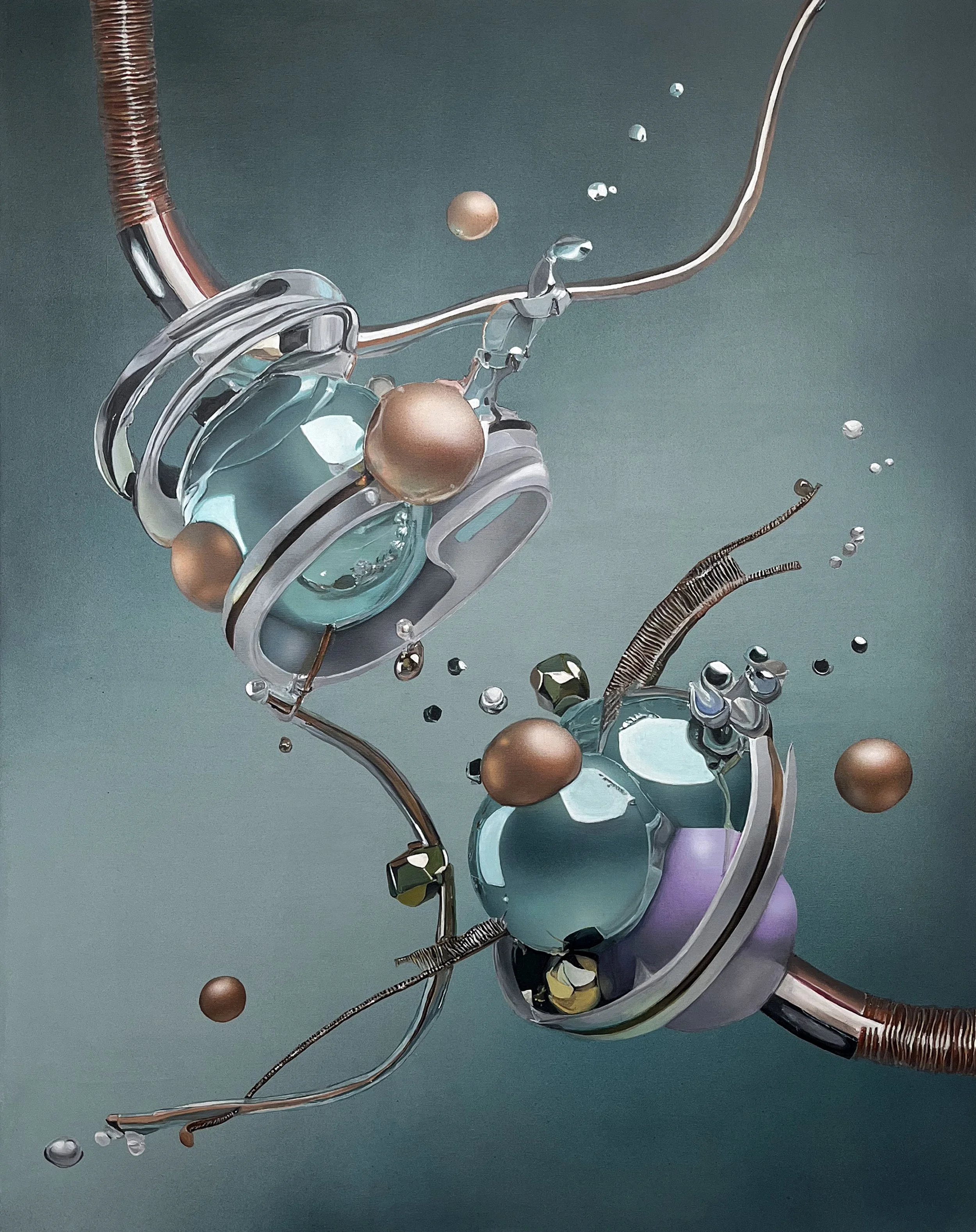 Plug In, Play Hard, 2024, acrylic on canvas, 100cm x 80cm