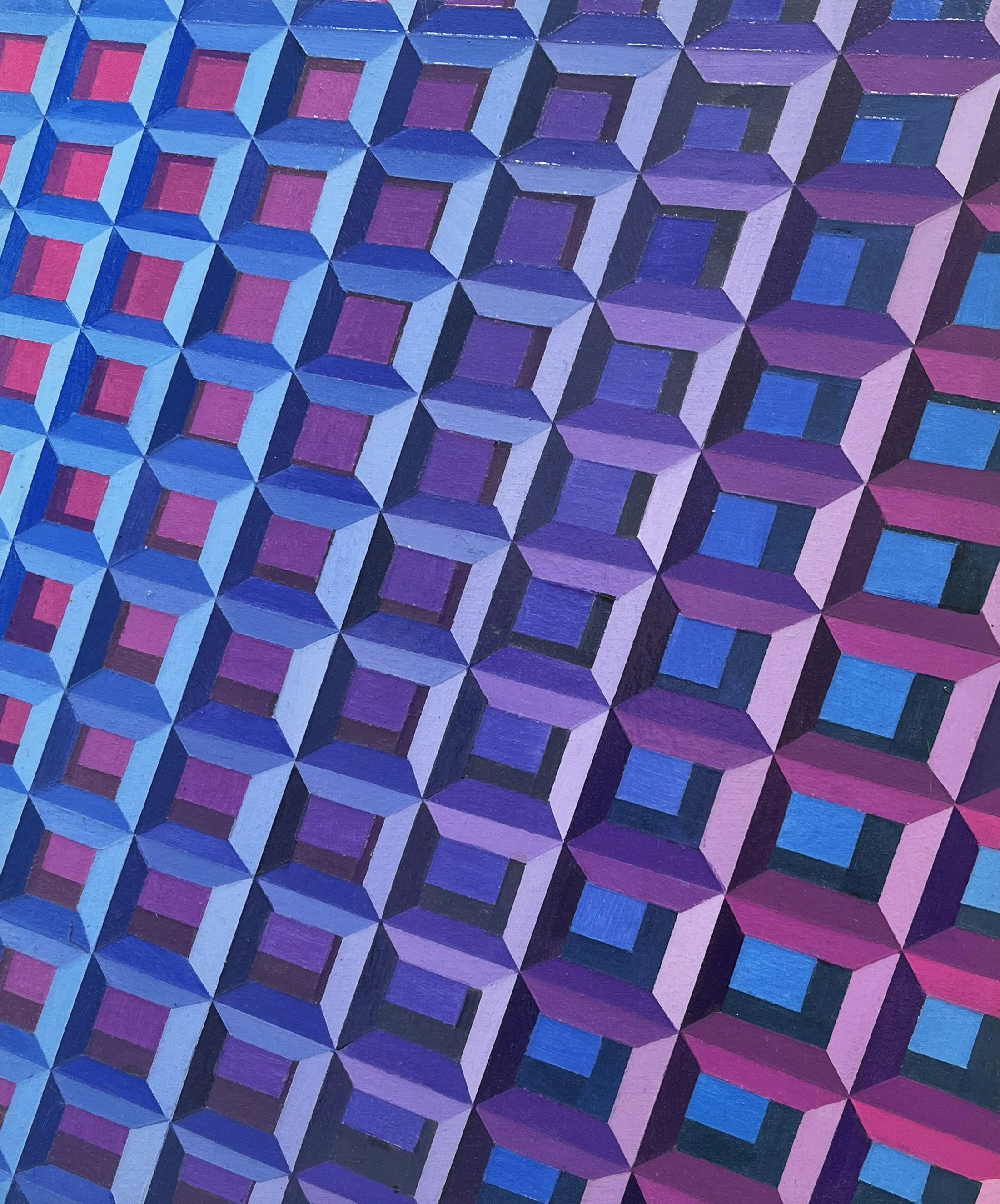 Plexus_CBLT/MGNT, 2015, acrylic on aluminium, 23cm x 19cm