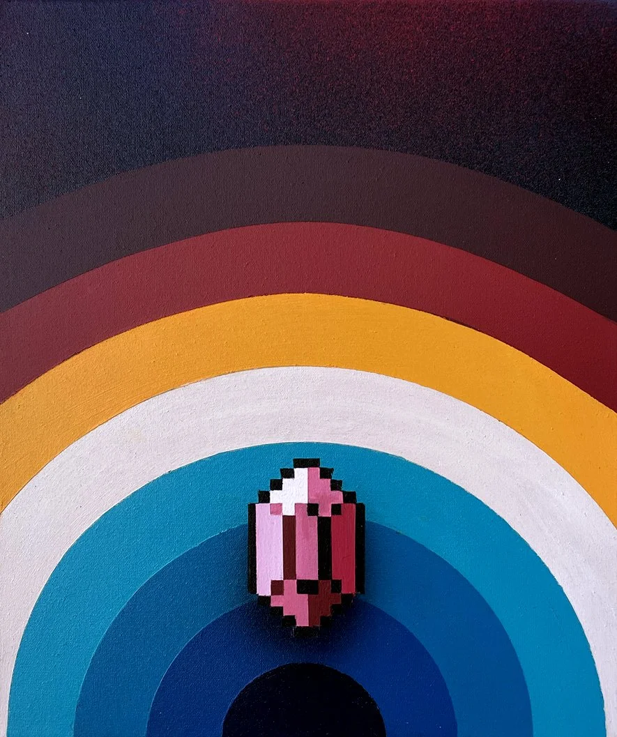 Too Good To Be Forgotten (2.0), 2022, acrylic on canvas, 30cm x 25cm