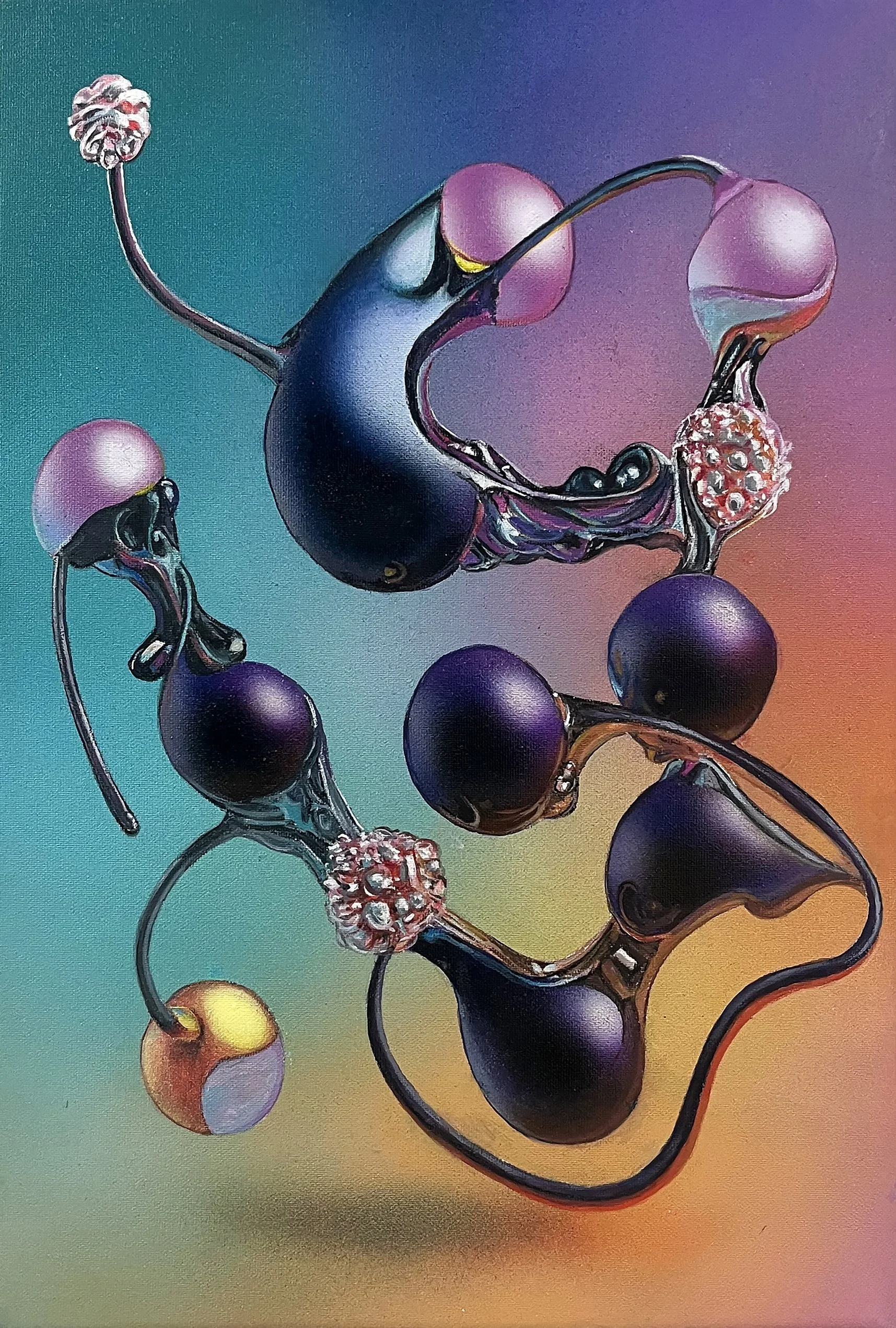 You Know The Vibe, 2024, acrylic on canvas, 30cm x 20cm