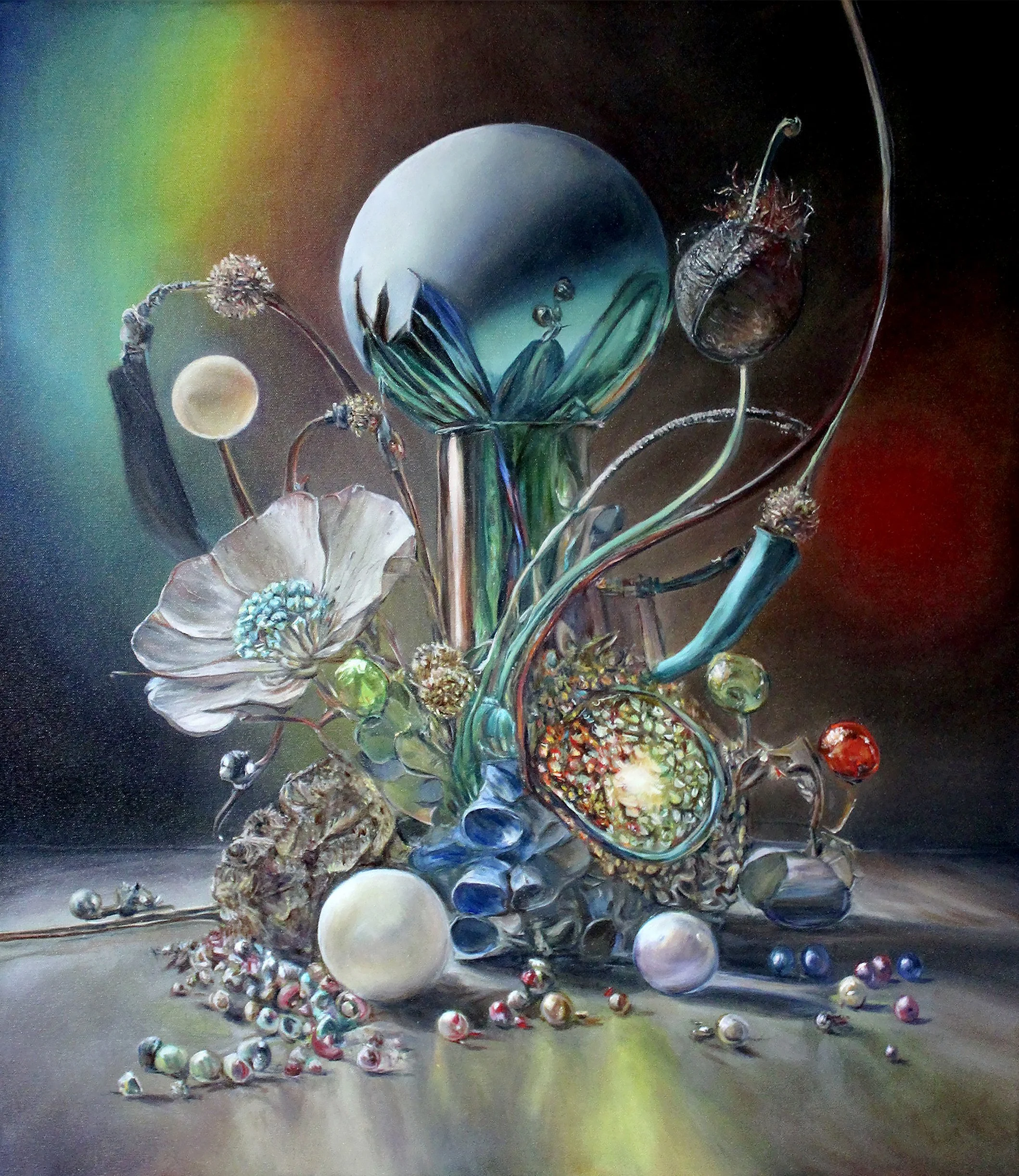 Crashed My Heart, Still Rendering, 2025, oil on canvas, 75cm x 65cm