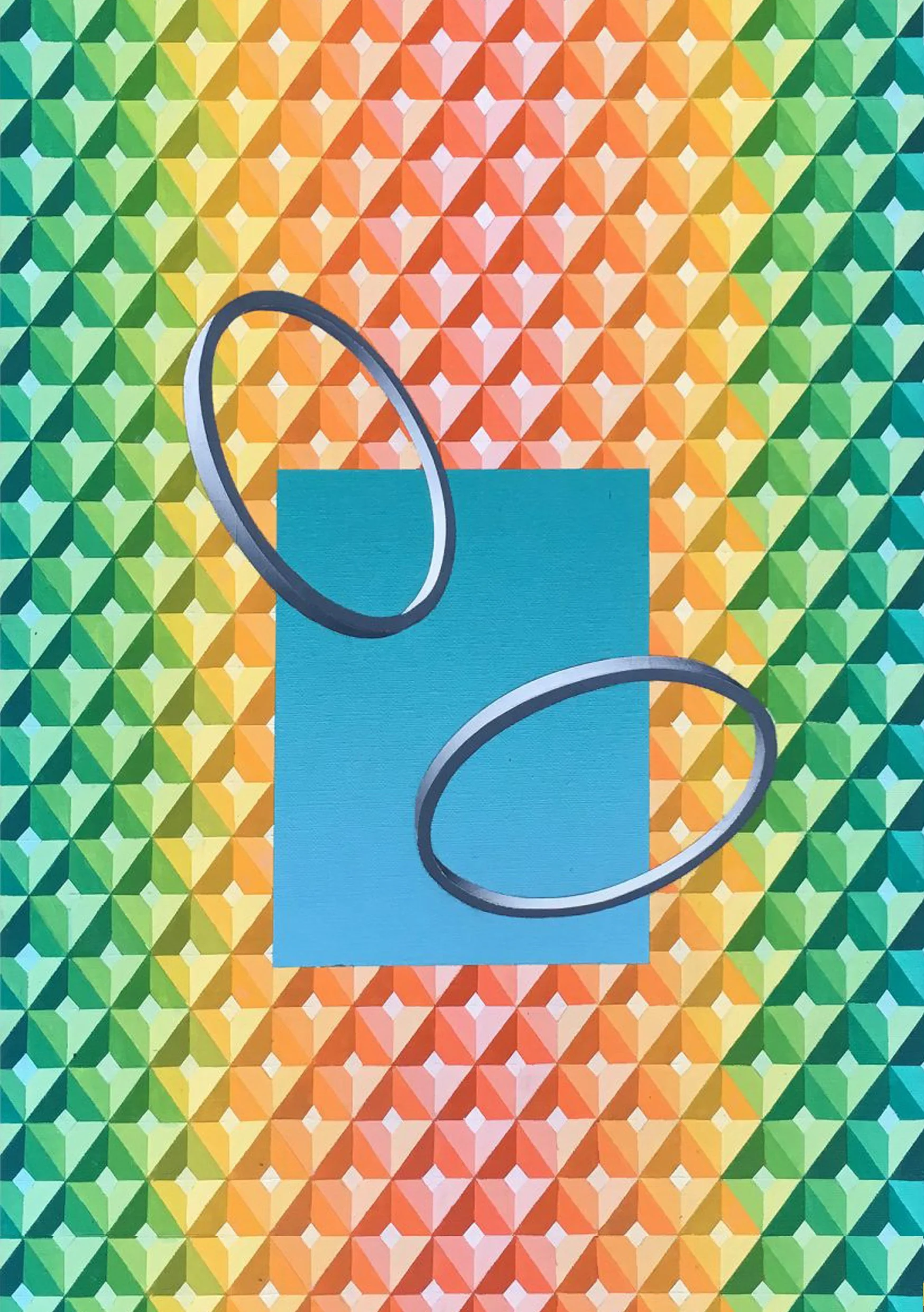 Out Of Here, See You Around, 2019, acrylic on linen, 55cm x 40cm