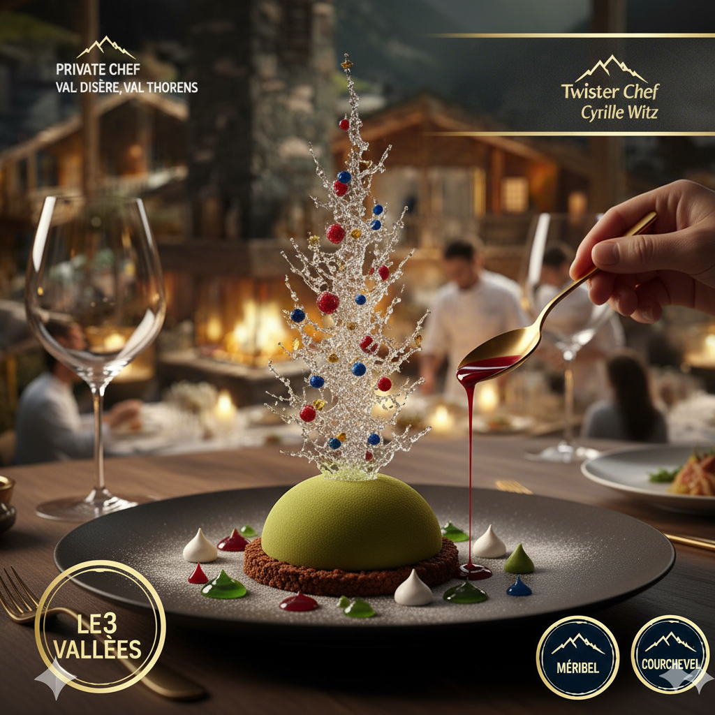 Chef prive a demeure Courchevel 1850, 1650, 1550, les 3 Vallées, Méribel, la Tania, le Moriond, le Praz, St Martin de Belleville, Val d’Isere, Val Thorens