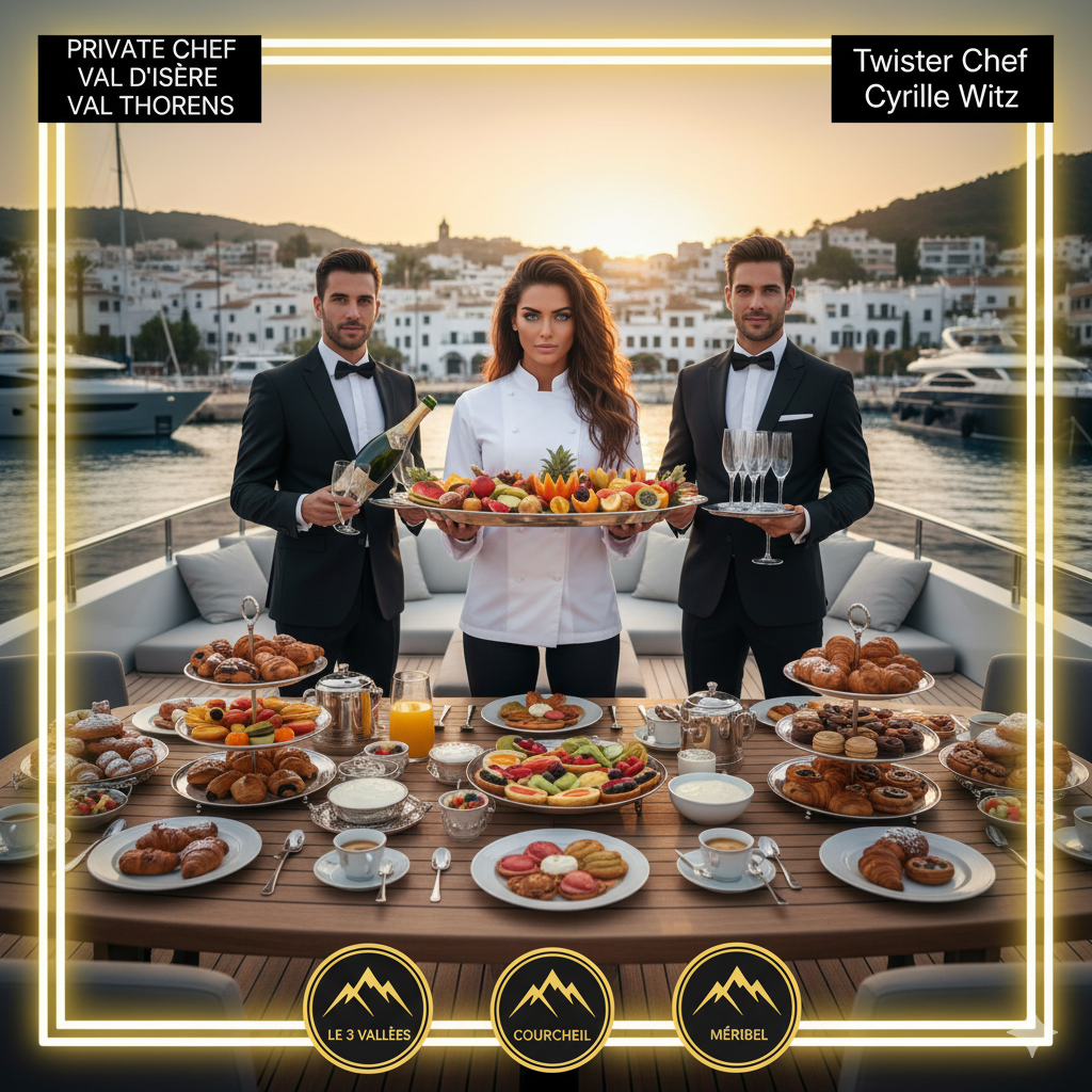 Private chefs Menorque à Courchevel  1850, 1650, 1550, les 3 Vallées, Meribel, la Tania, le Praz, le Moriond, St Martin de Belleville, Val d’Isere, Val Thorens