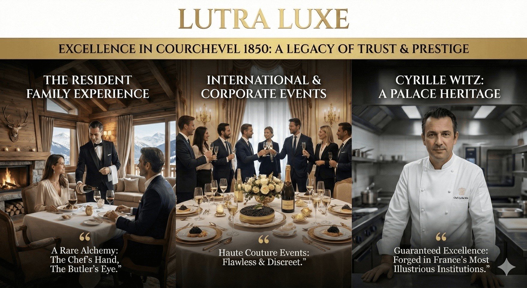 Luxury Private Chef Courchevel | Trusted Reviews & Palace Background