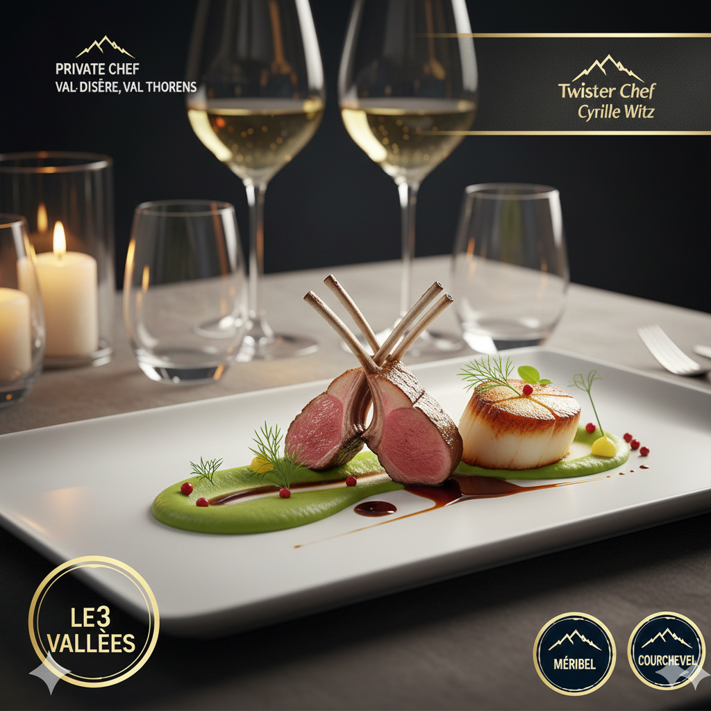 Cheffe à domicile Courchevel 1850, 1650, 1550, les 3 Vallées, Méribel, la Tania, le Moriond, le Praz, St Martin de Belleville, Val d’Isere, Val Thorens