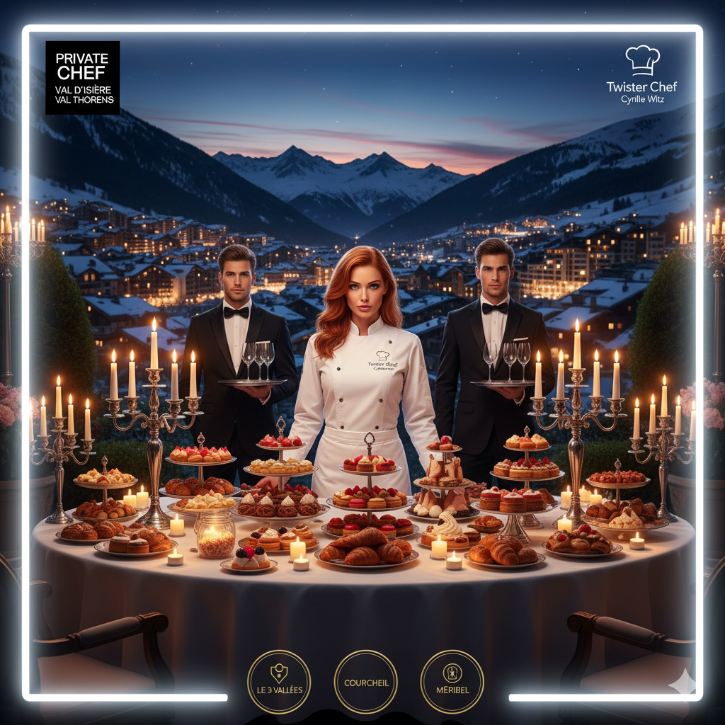 Private chefs in Courchevel  1850, 1650, 1550, les 3 Vallées, Meribel, la Tania, le Praz, le Moriond, St Martin de Belleville, Val d’Isere, Val Thorens