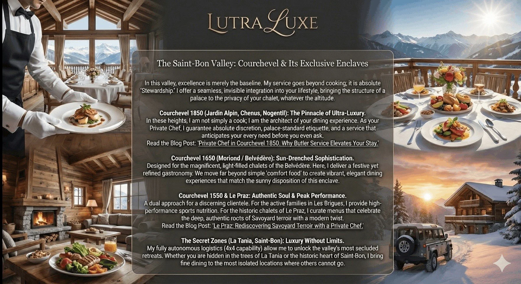 Private Chef in the 3 Valleys: Luxury fine dining experience from Courchevel to Val Thorens