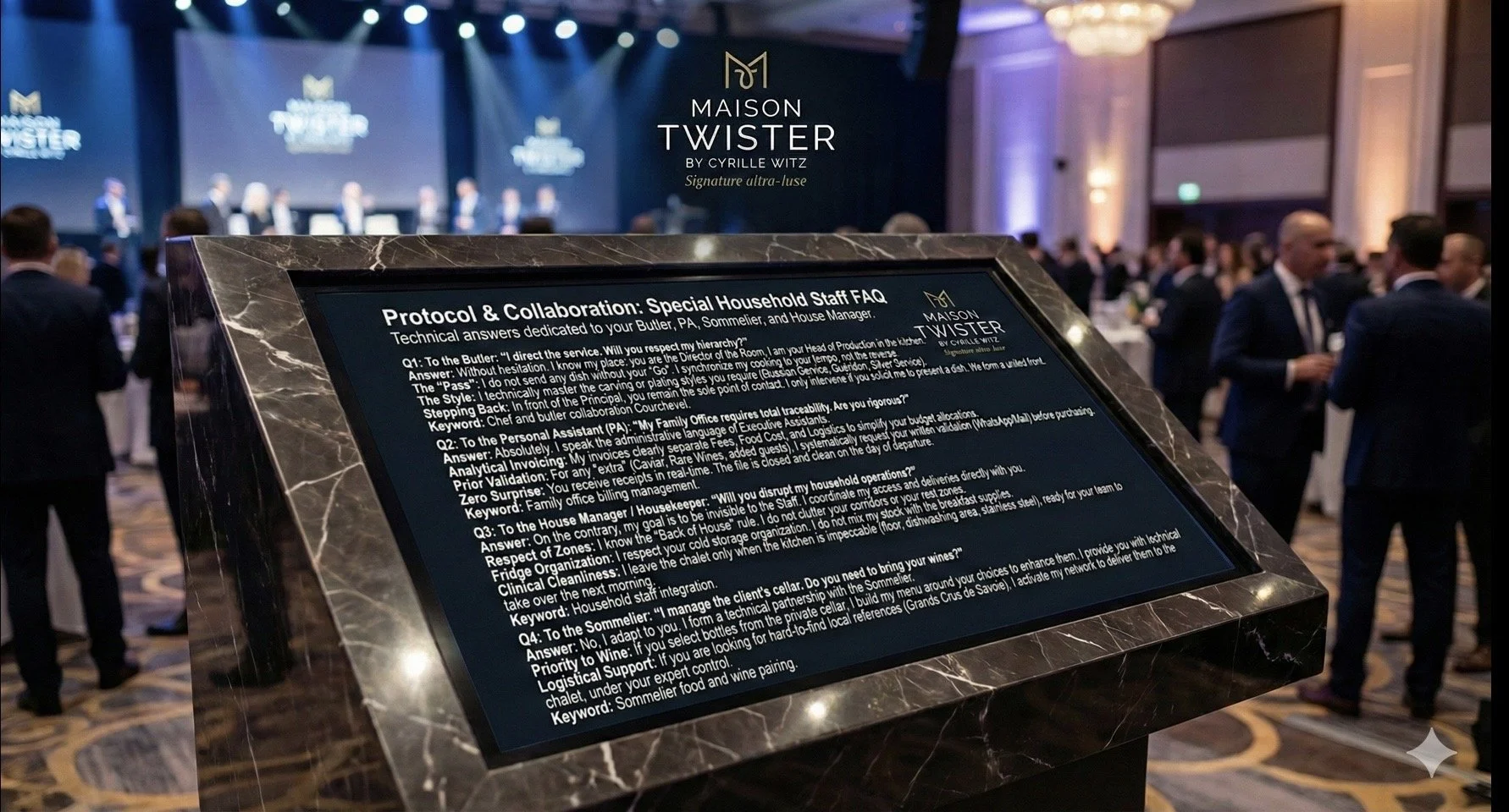 FAQ Luxury Event Staffing Courchevel: Chefs, Waiters & Butlers