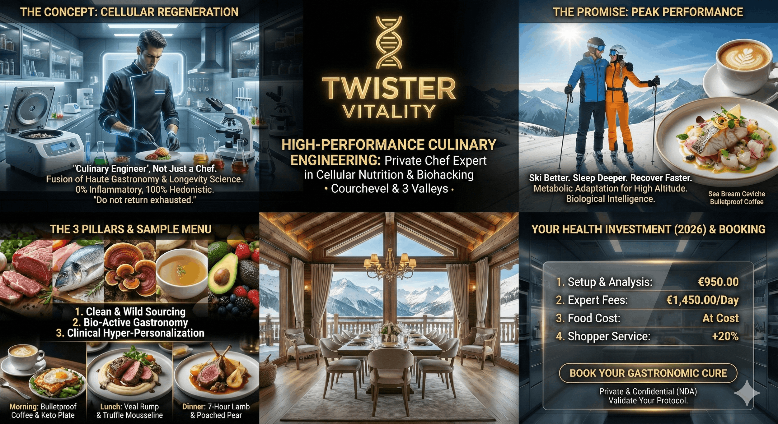 Biohacking Private Chef Courchevel 1850: Luxury Keto & Recovery Diet